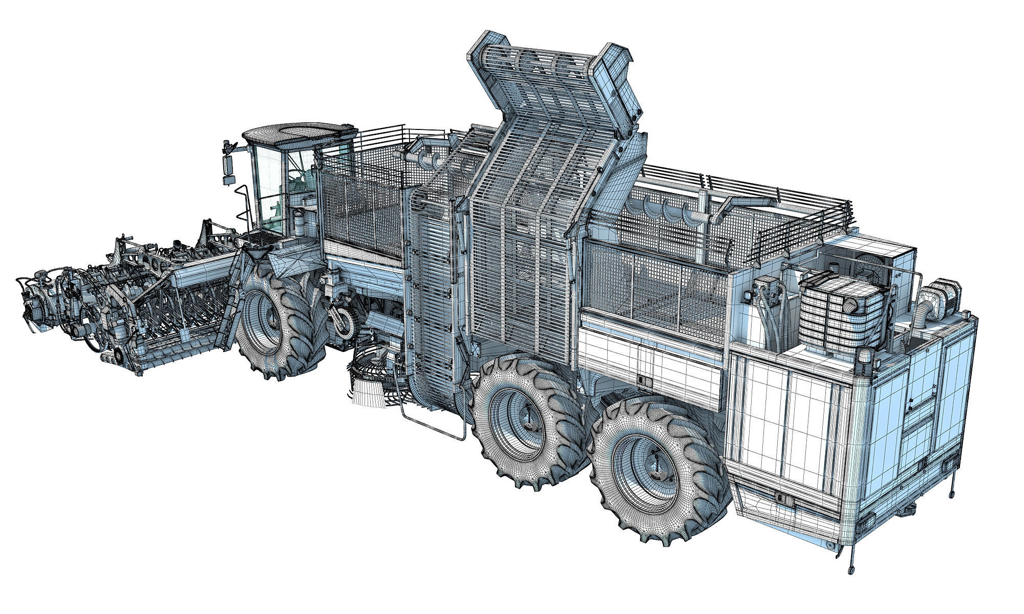 Holmer Potatoes Sugar Beet Harvester 3D model_25
