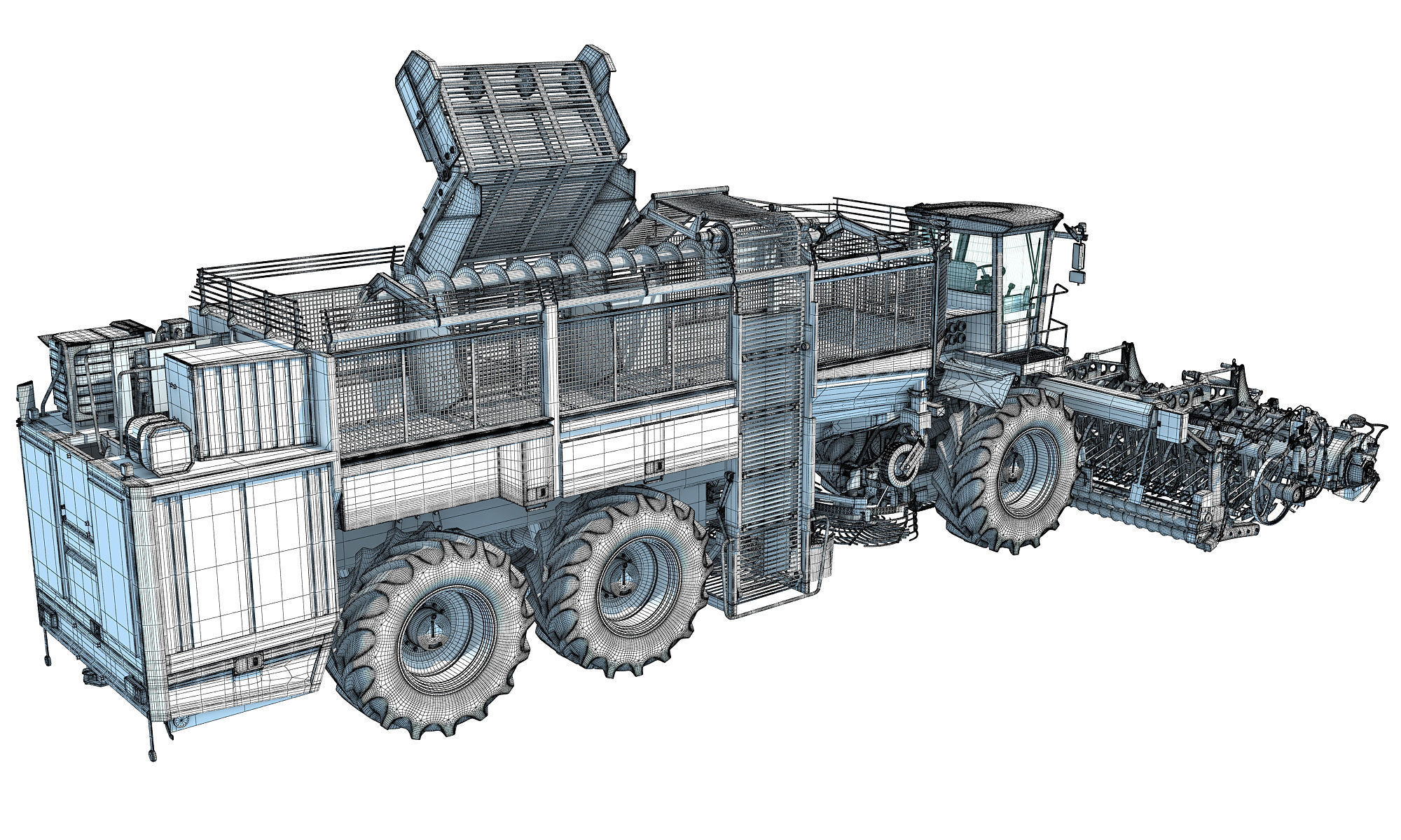 Holmer Potatoes Sugar Beet Harvester 3D model_23