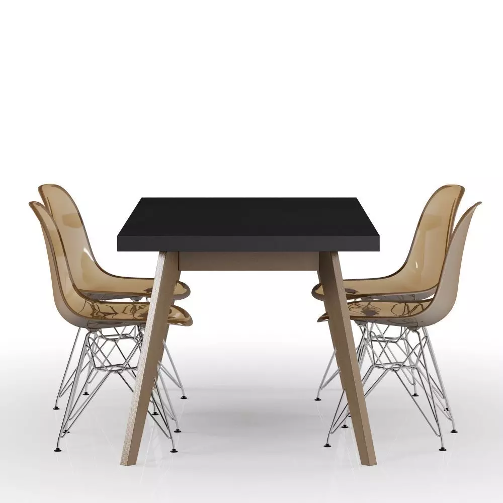 Table and Eames Chair 3D model