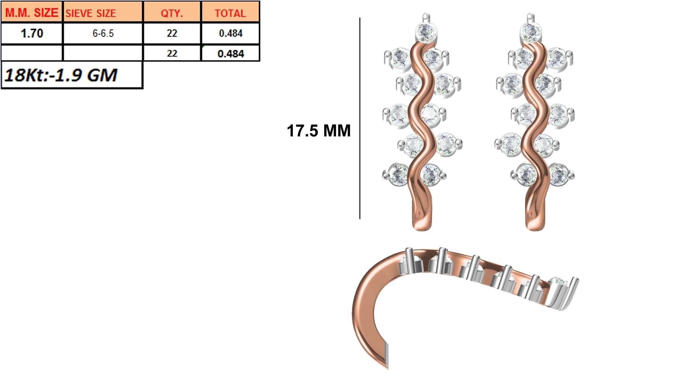 236 Women earrings jcd-Jewelcad detail bulk collection 3D print model_137