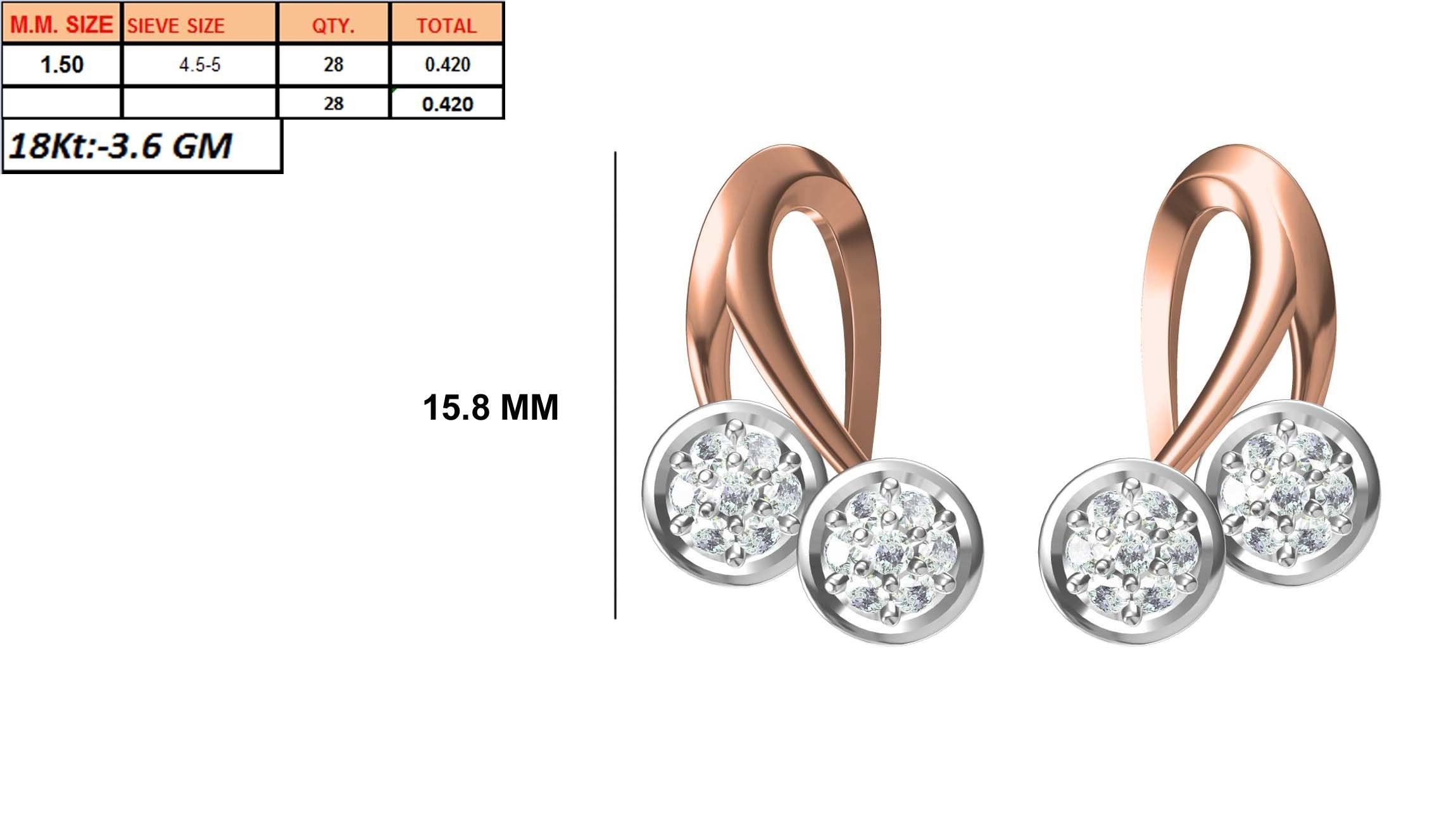 236 Women earrings jcd-Jewelcad detail bulk collection 3D print model_144
