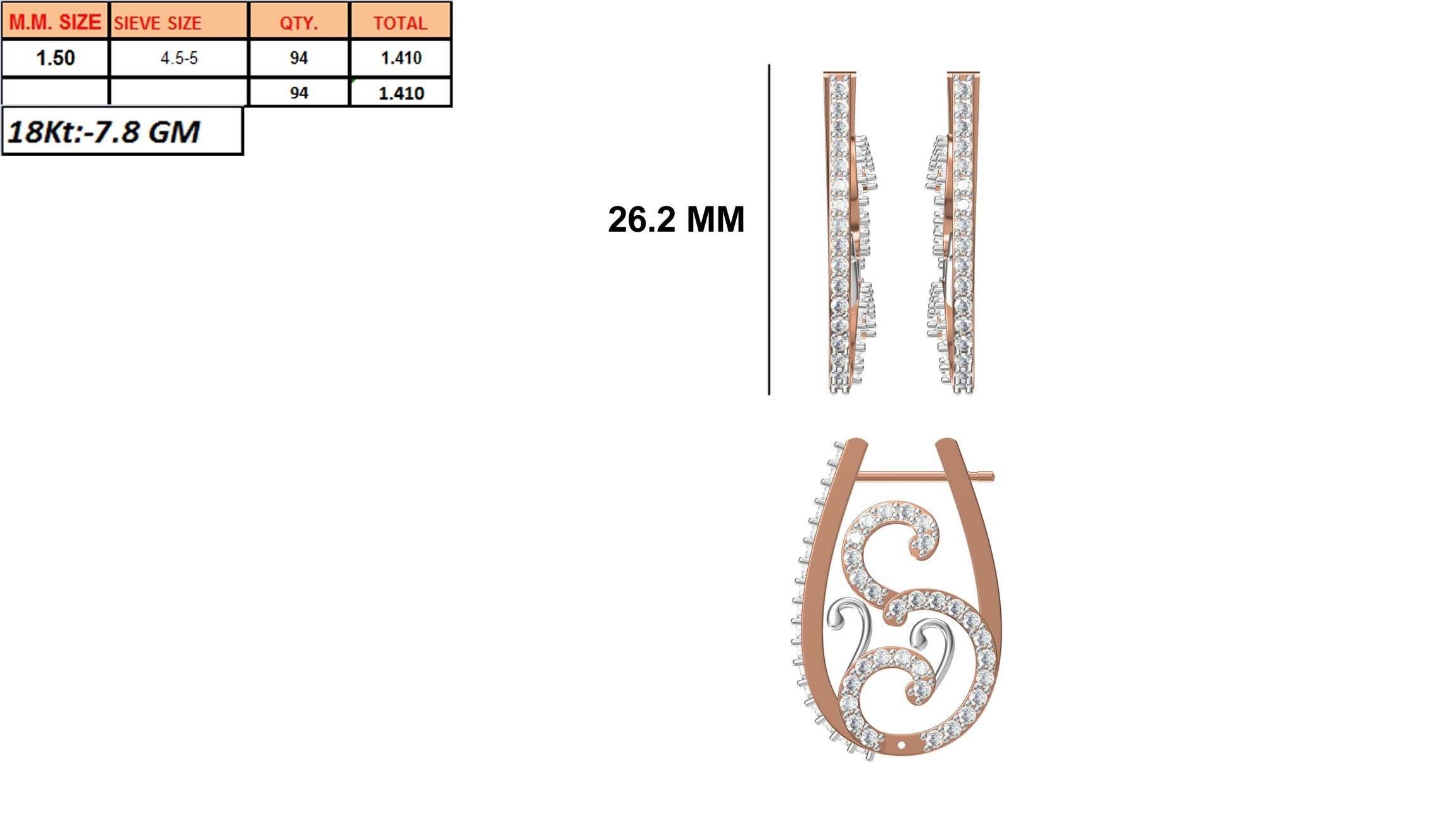 236 Women earrings jcd-Jewelcad detail bulk collection 3D print model_44