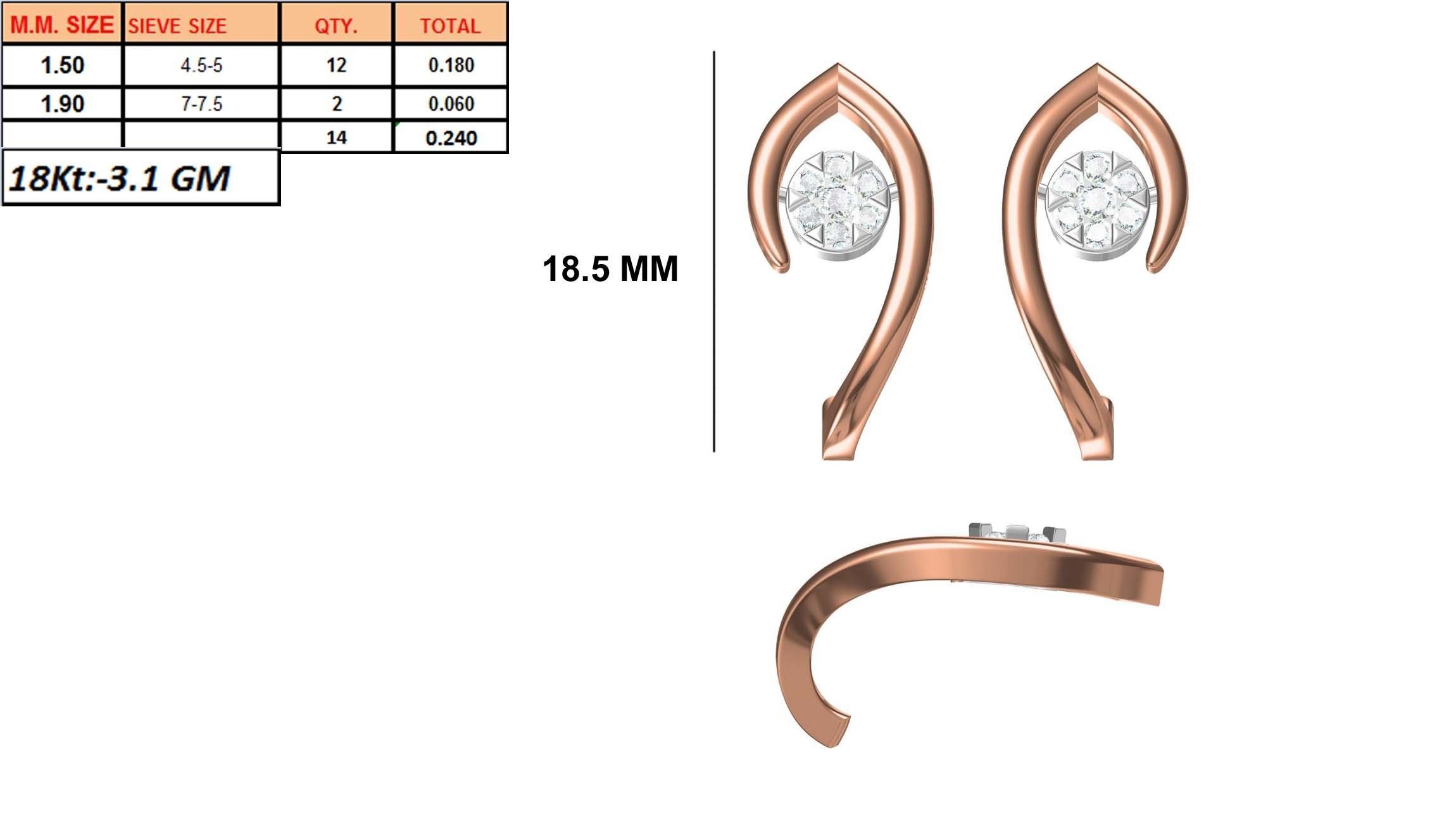 236 Women earrings jcd-Jewelcad detail bulk collection 3D print model_131