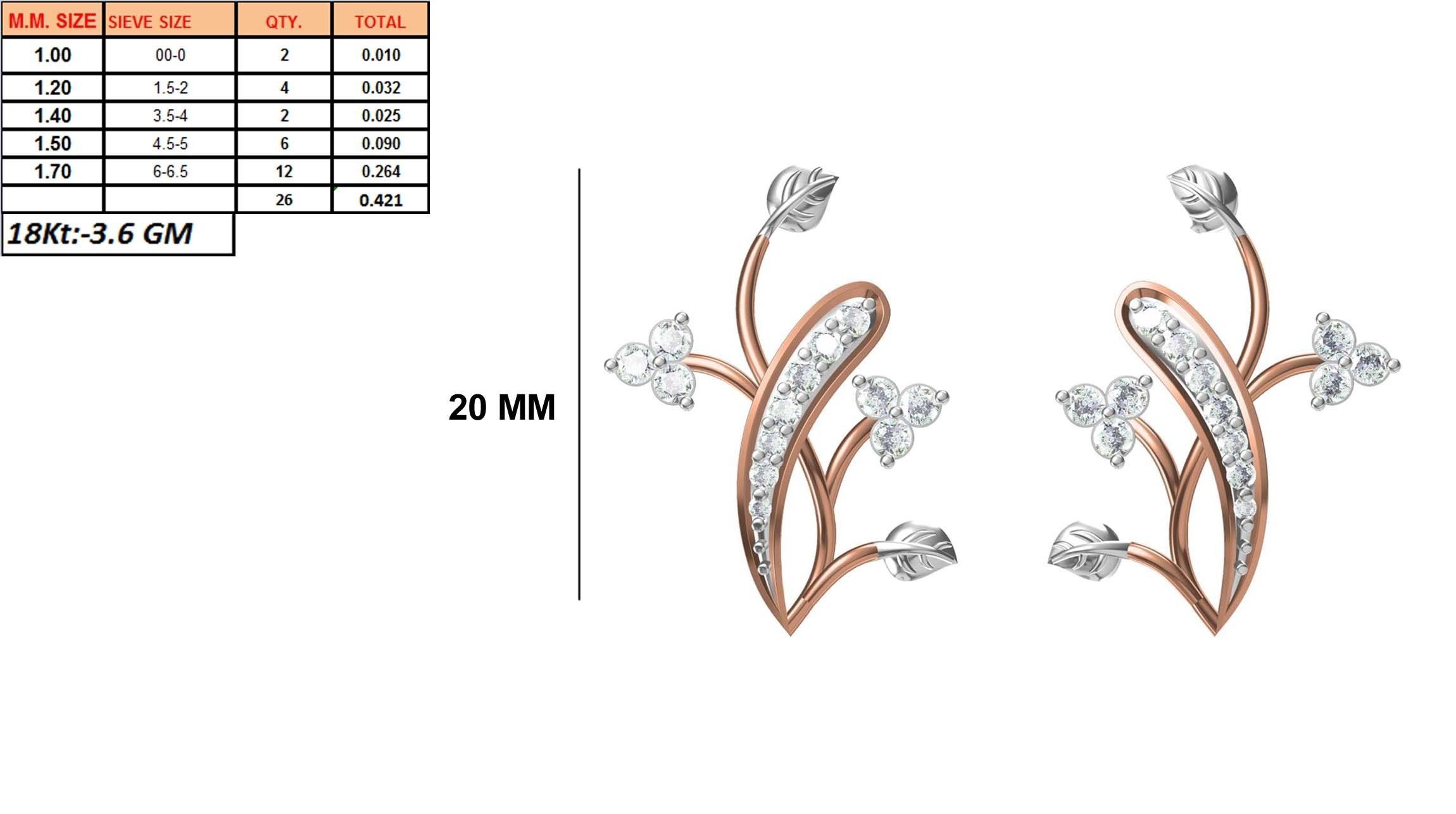 236 Women earrings jcd-Jewelcad detail bulk collection 3D print model_139