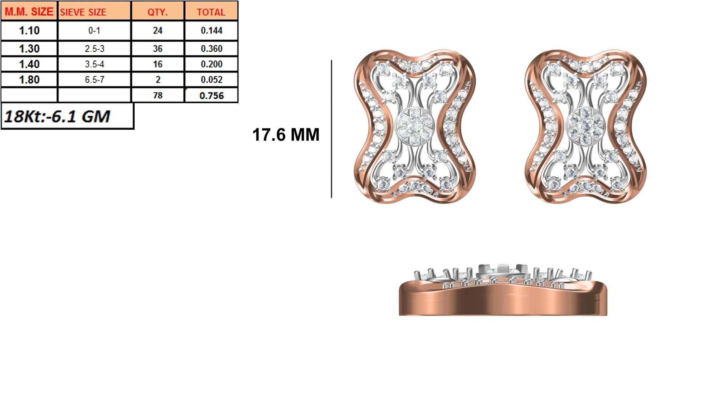 236 Women earrings jcd-Jewelcad detail bulk collection 3D print model_106
