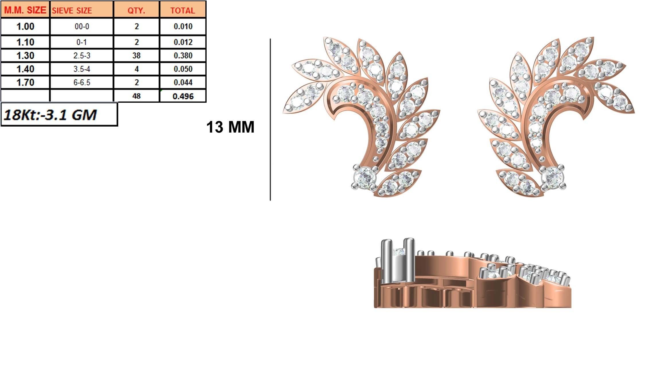 236 Women earrings jcd-Jewelcad detail bulk collection 3D print model_104