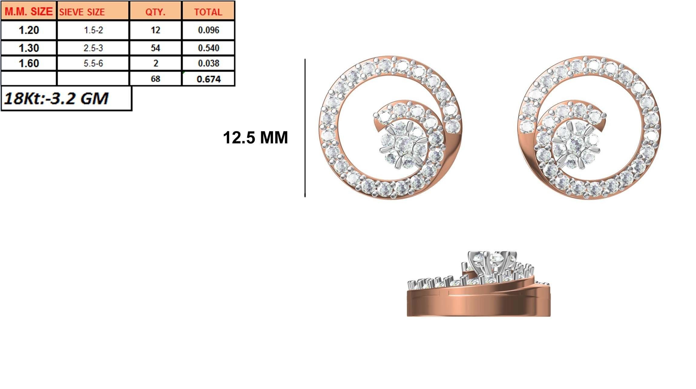236 Women earrings jcd-Jewelcad detail bulk collection 3D print model_122
