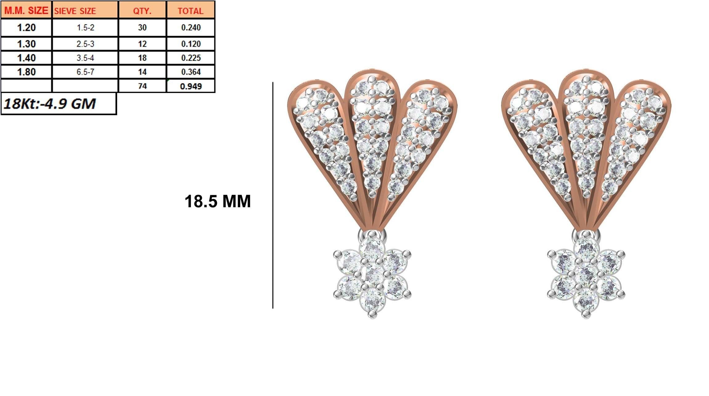 236 Women earrings jcd-Jewelcad detail bulk collection 3D print model_3