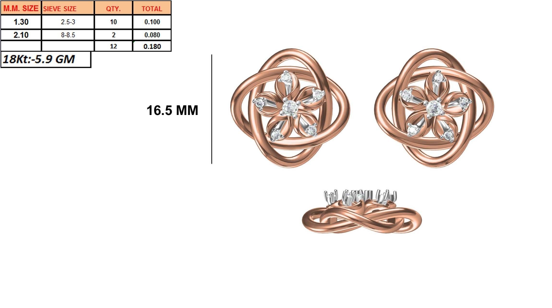 236 Women earrings jcd-Jewelcad detail bulk collection 3D print model_90