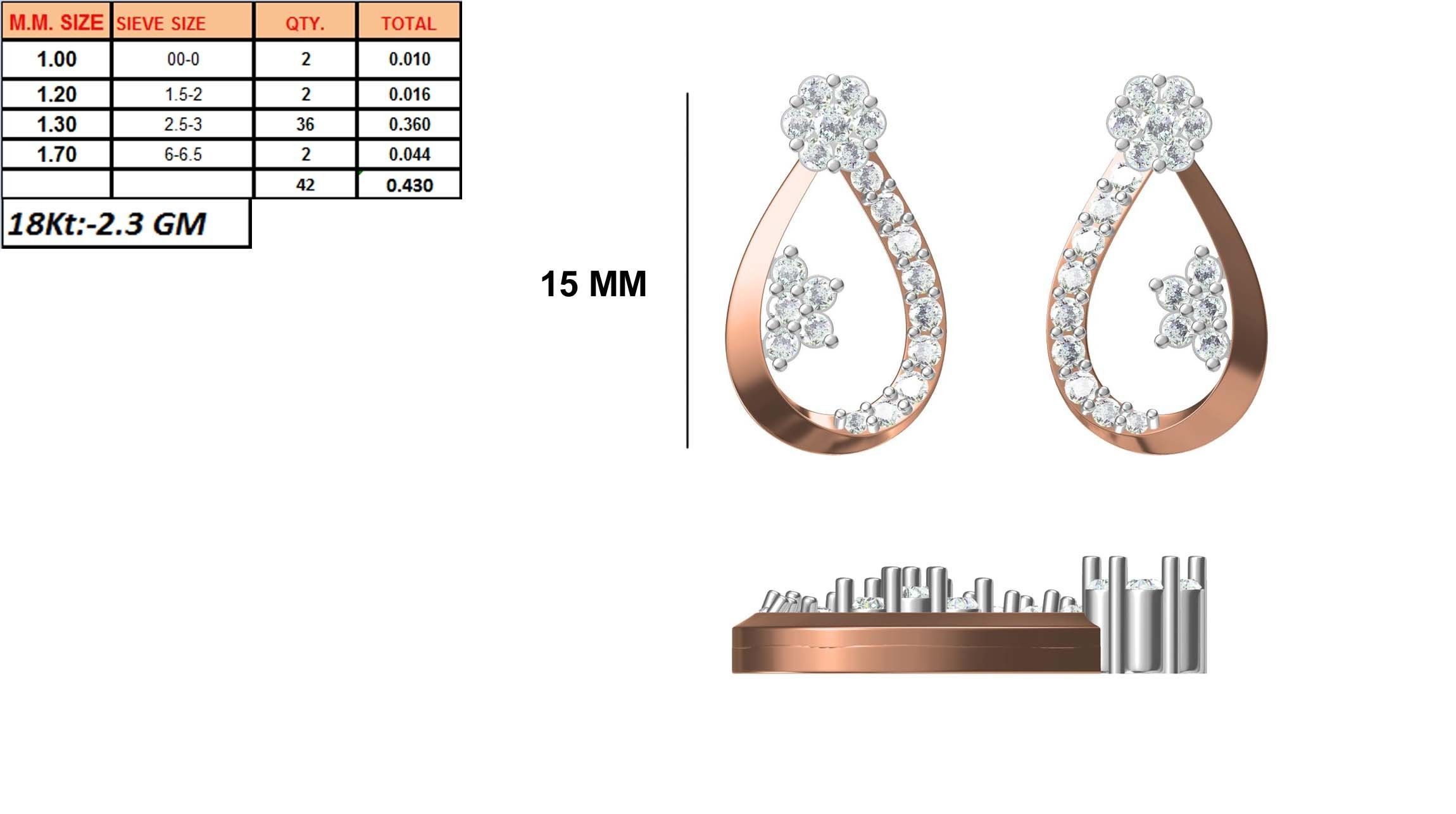 236 Women earrings jcd-Jewelcad detail bulk collection 3D print model_110