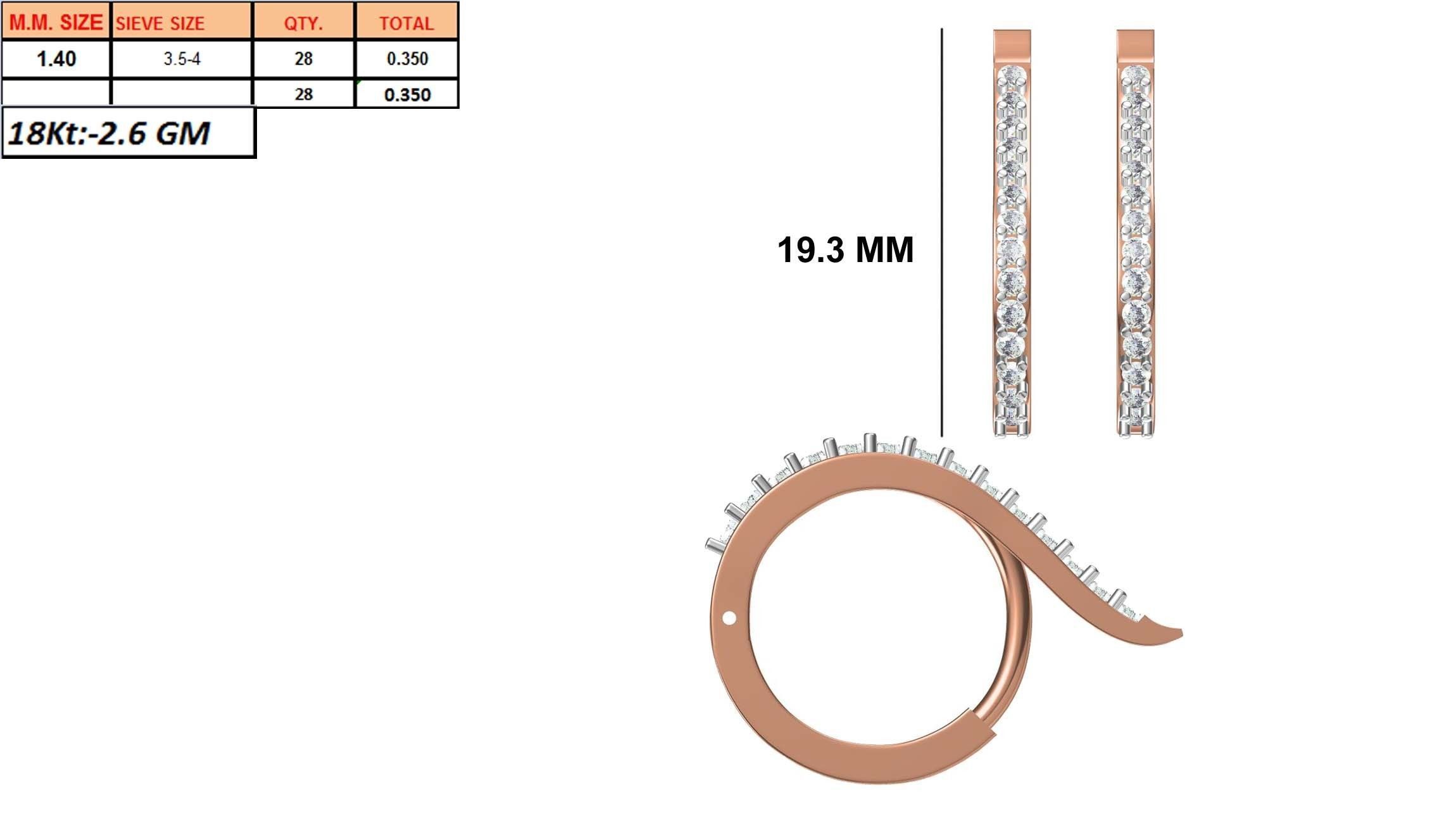 236 Women earrings jcd-Jewelcad detail bulk collection 3D print model_136