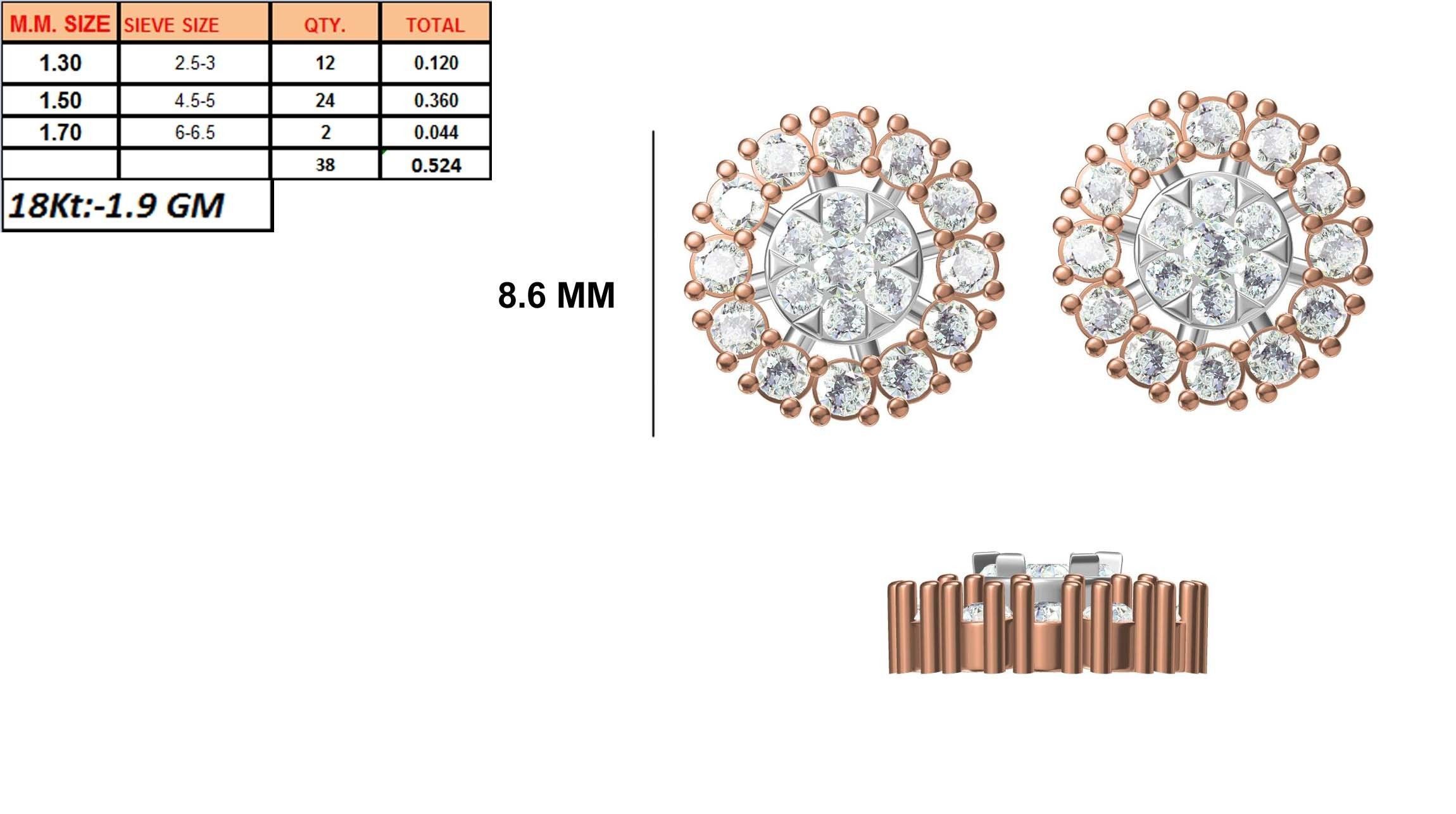 236 Women earrings jcd-Jewelcad detail bulk collection 3D print model_124