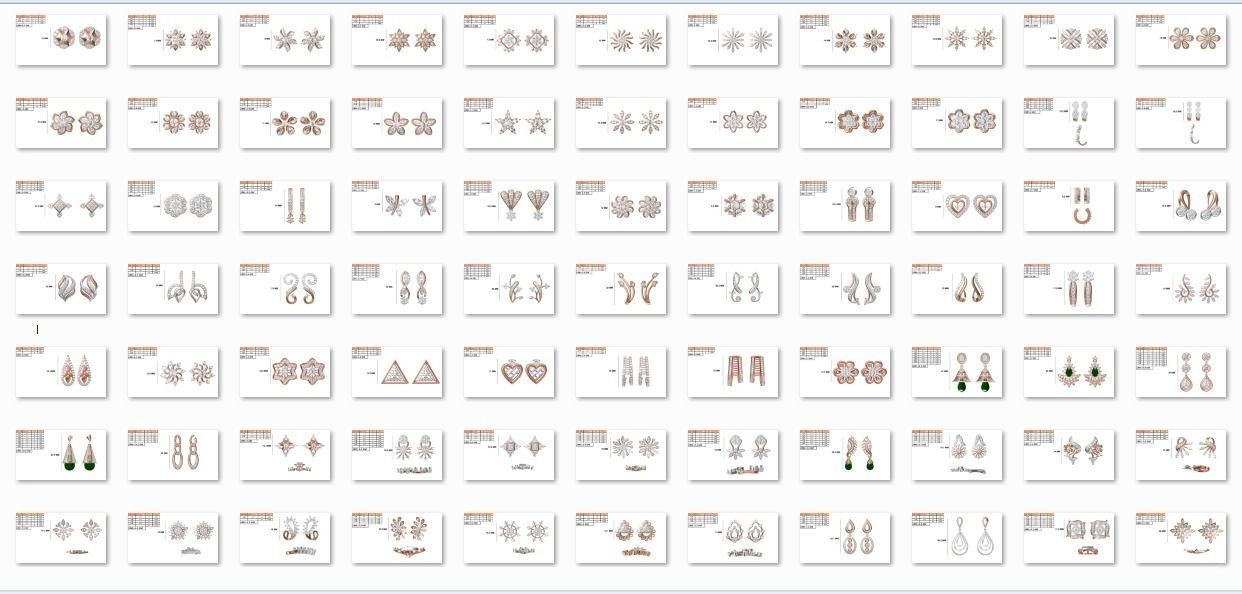 236 Women earrings jcd-Jewelcad detail bulk collection 3D print model_1