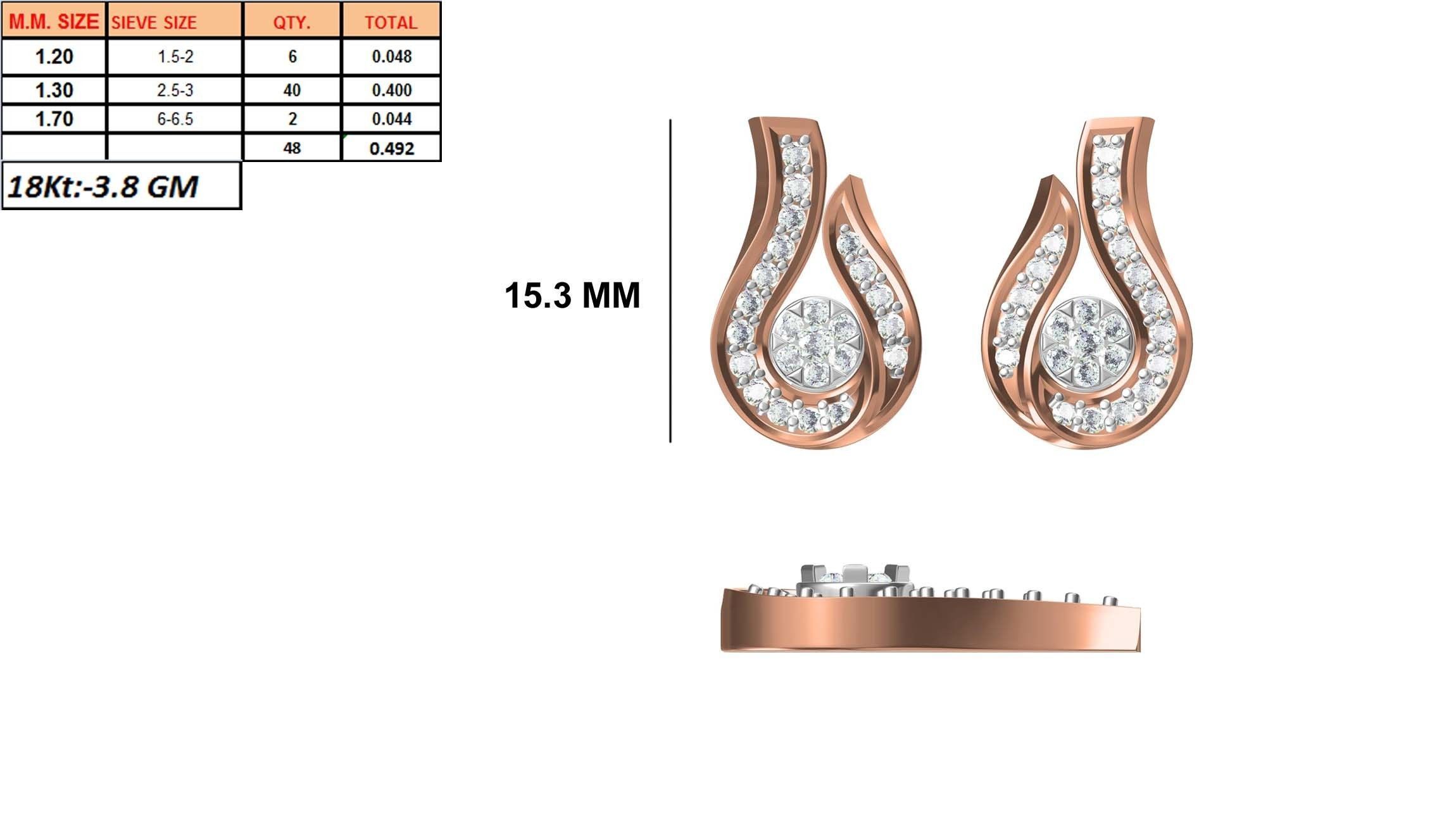 236 Women earrings jcd-Jewelcad detail bulk collection 3D print model_102