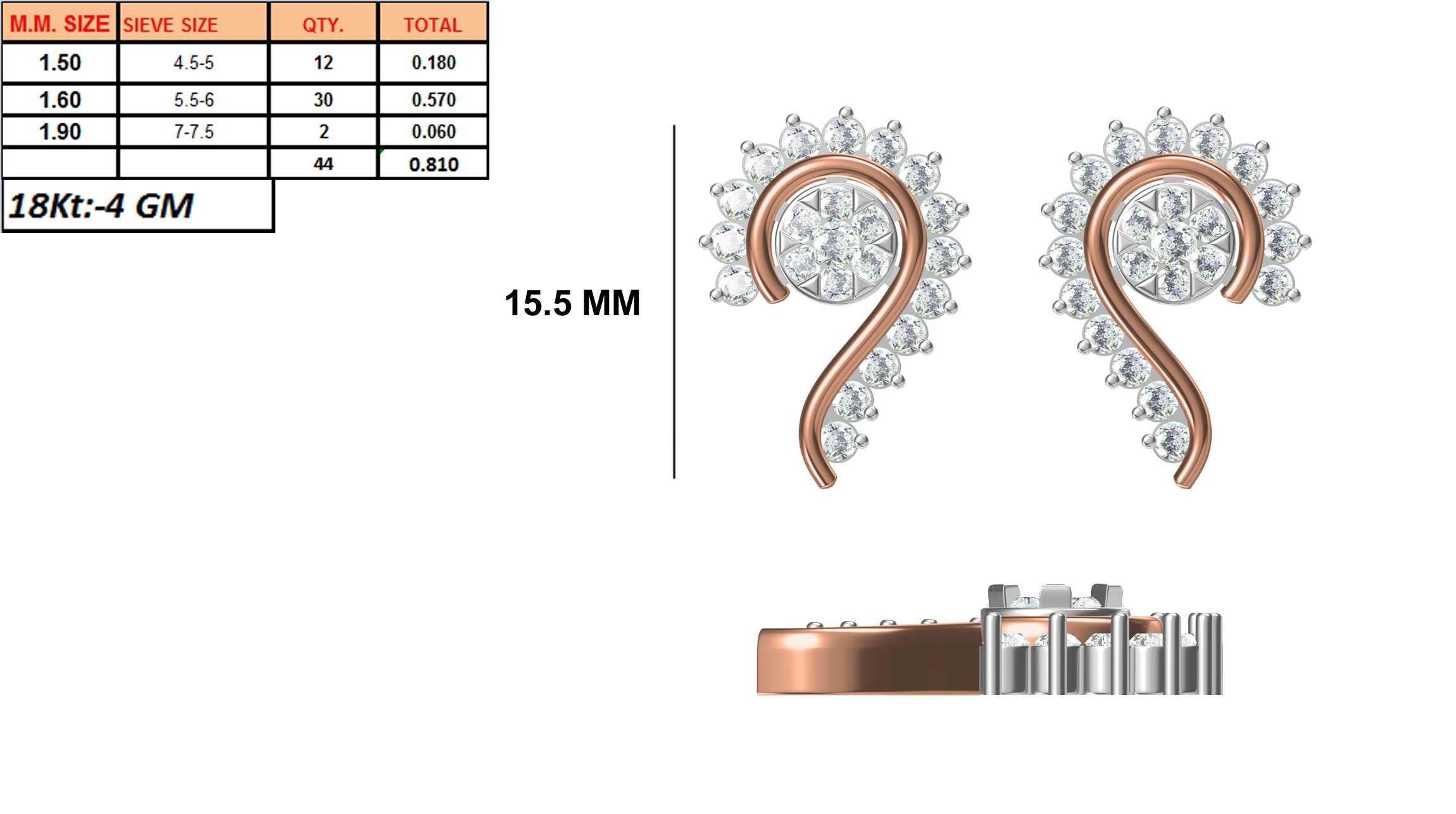 236 Women earrings jcd-Jewelcad detail bulk collection 3D print model_112
