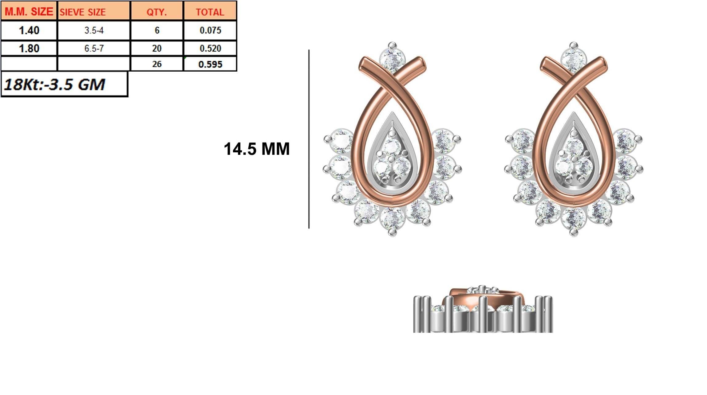 236 Women earrings jcd-Jewelcad detail bulk collection 3D print model_118