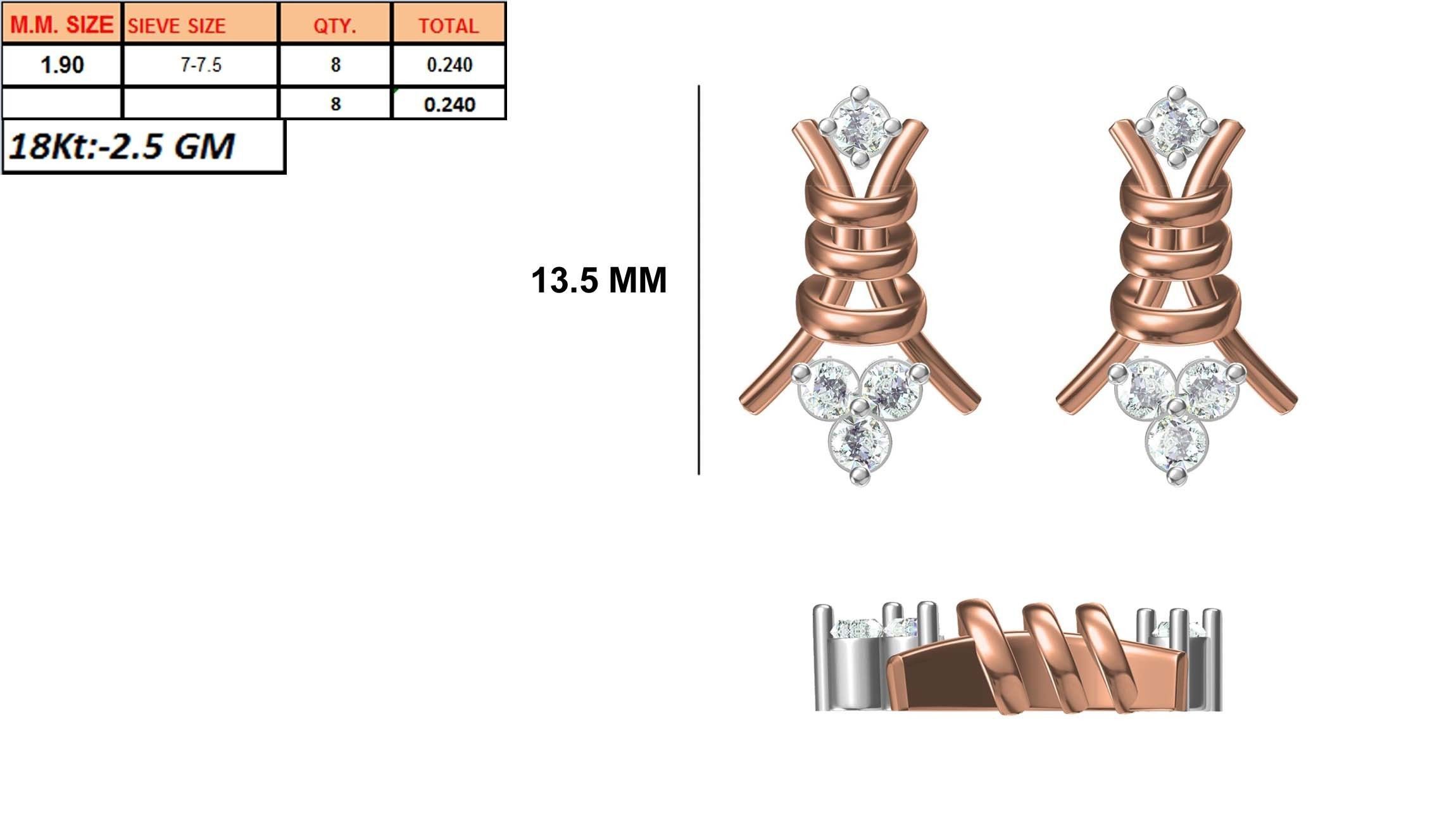 236 Women earrings jcd-Jewelcad detail bulk collection 3D print model_119