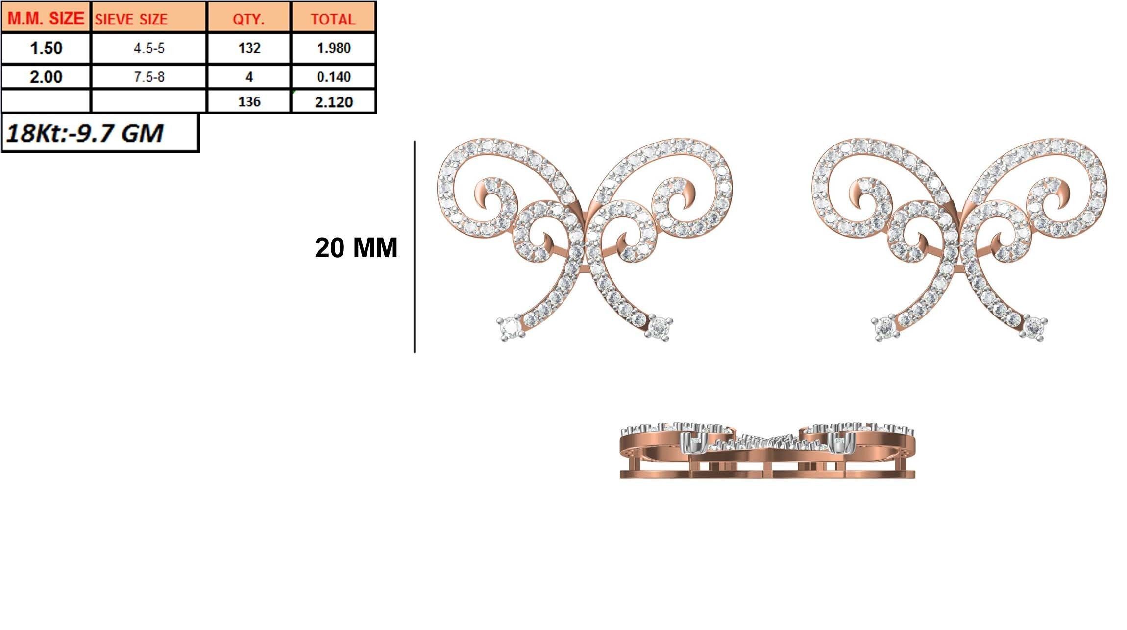 236 Women earrings jcd-Jewelcad detail bulk collection 3D print model_71
