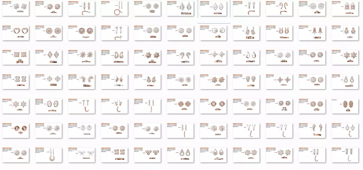 236 Women earrings jcd-Jewelcad detail bulk collection 3D print model_0