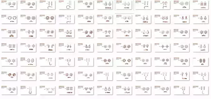 236 Women earrings jcd-Jewelcad detail bulk collection 3D print model