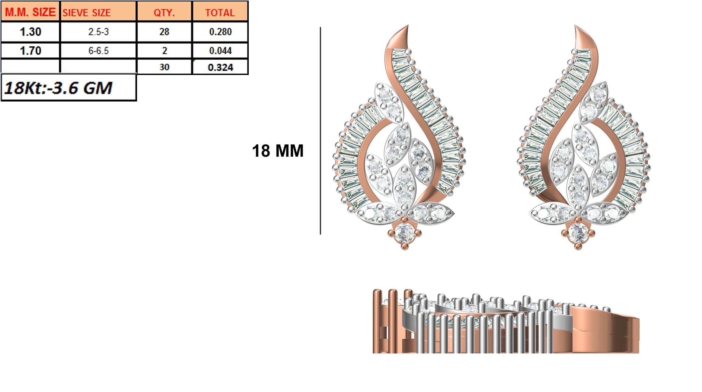 236 Women earrings jcd-Jewelcad detail bulk collection 3D print model_134