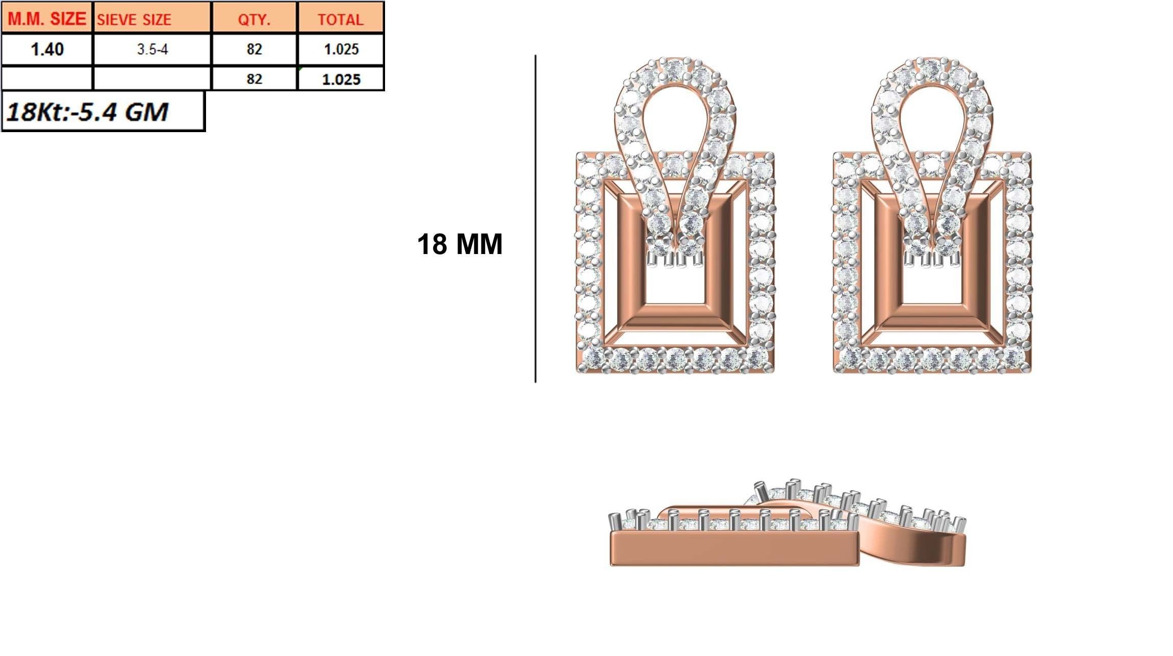 236 Women earrings jcd-Jewelcad detail bulk collection 3D print model_129