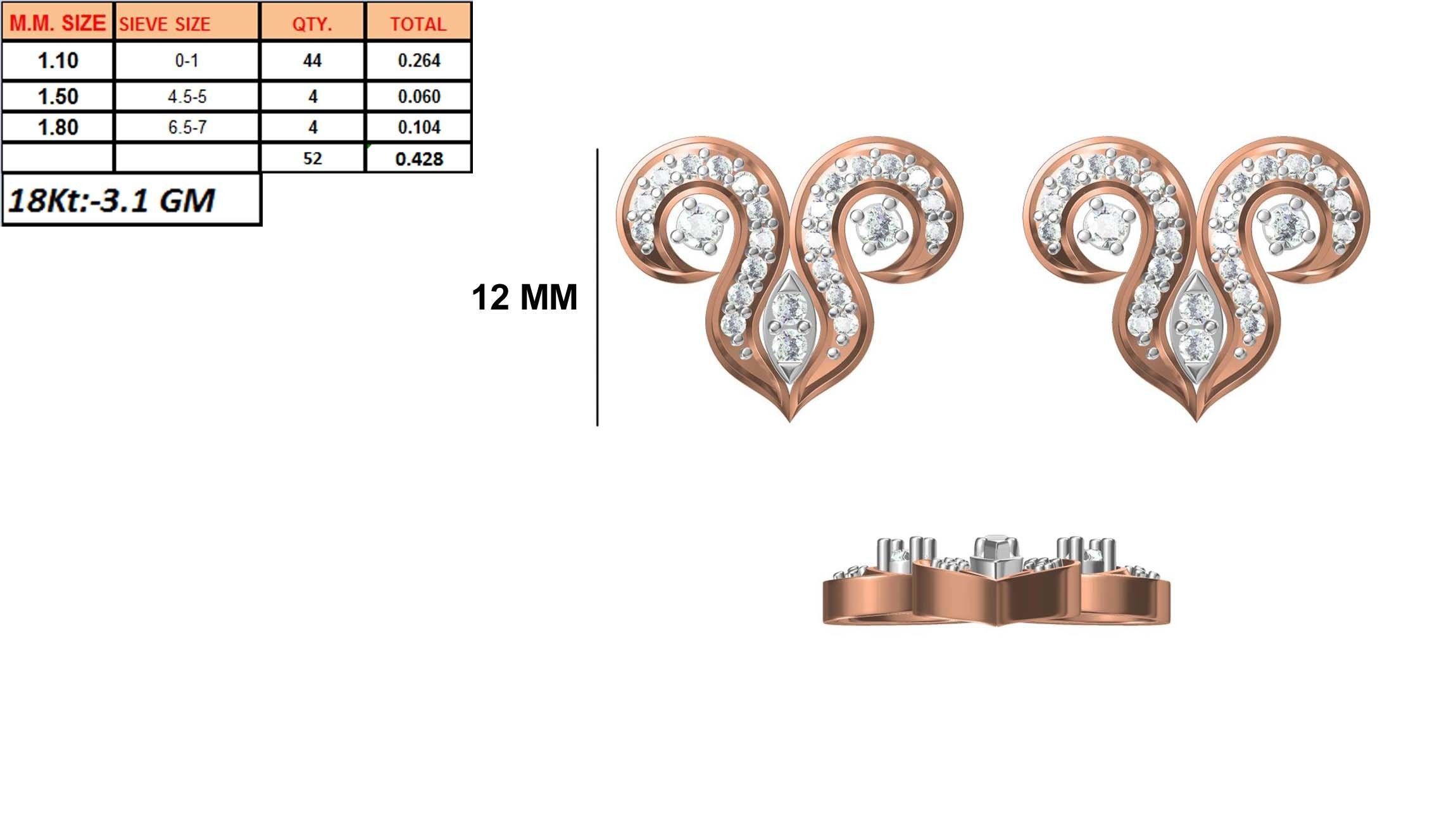 236 Women earrings jcd-Jewelcad detail bulk collection 3D print model_69