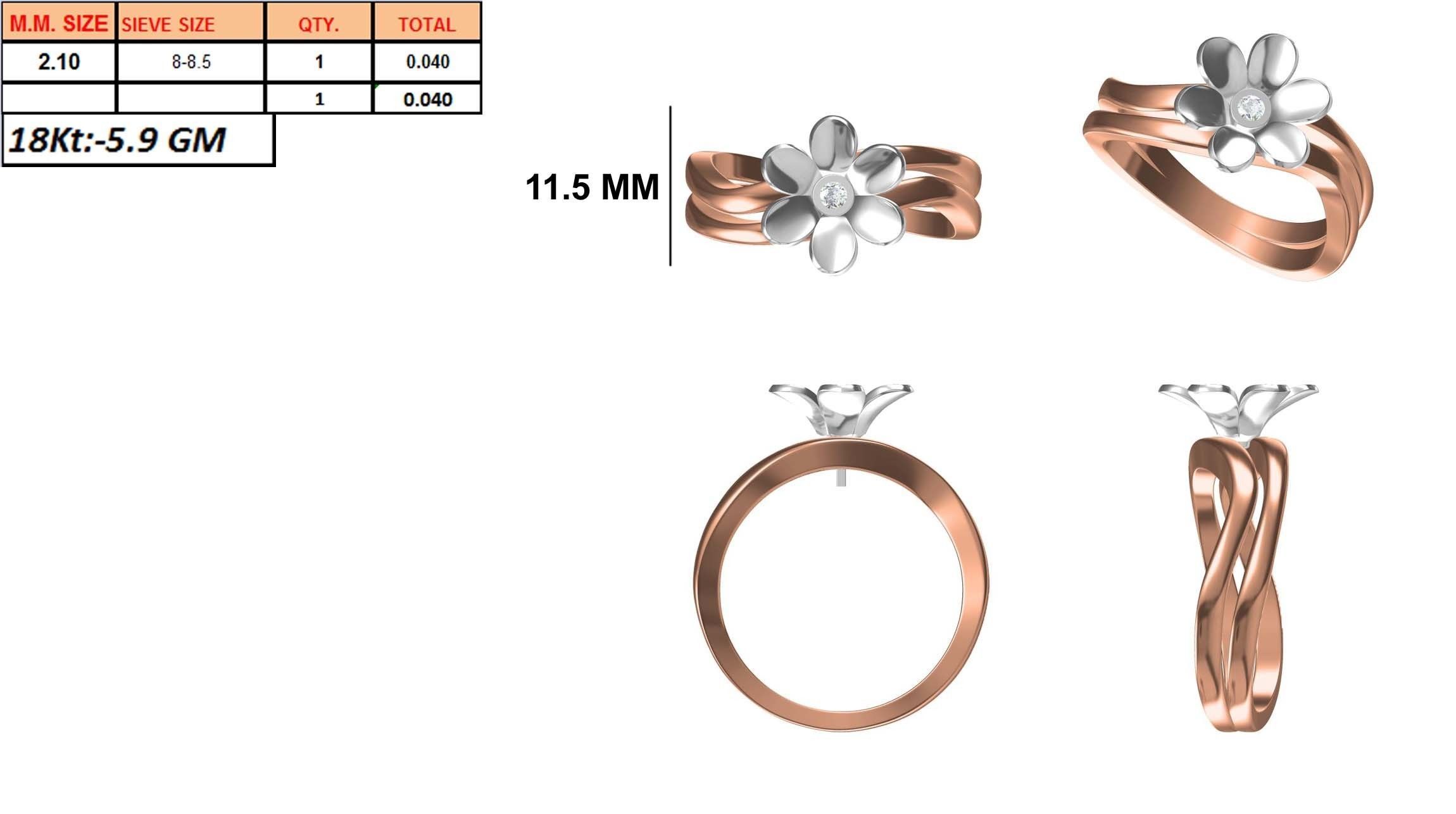 270 Women Ring jcd -jewelcad model bulk collection  3D print model_50