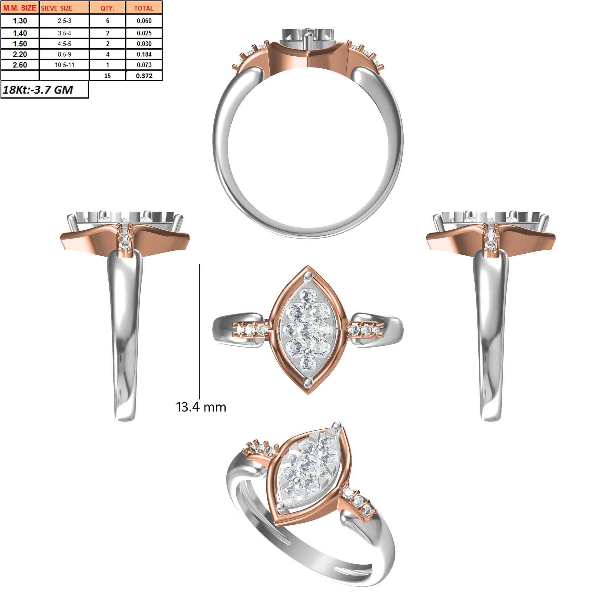 270 Women Ring jcd -jewelcad model bulk collection  3D print model_95