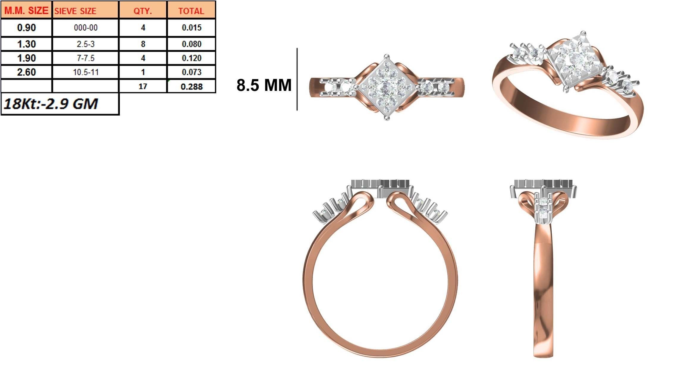 270 Women Ring jcd -jewelcad model bulk collection  3D print model_51