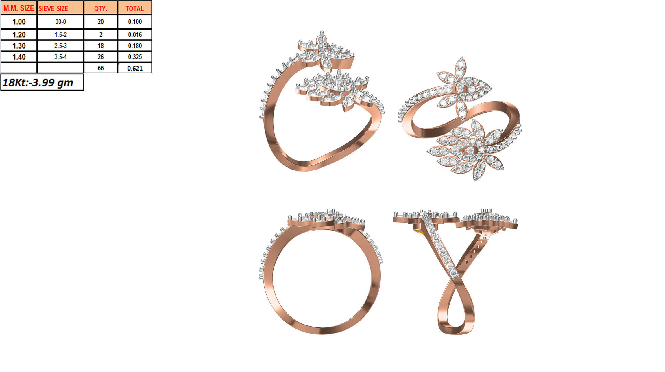 270 Women Ring jcd -jewelcad model bulk collection  3D print model_58