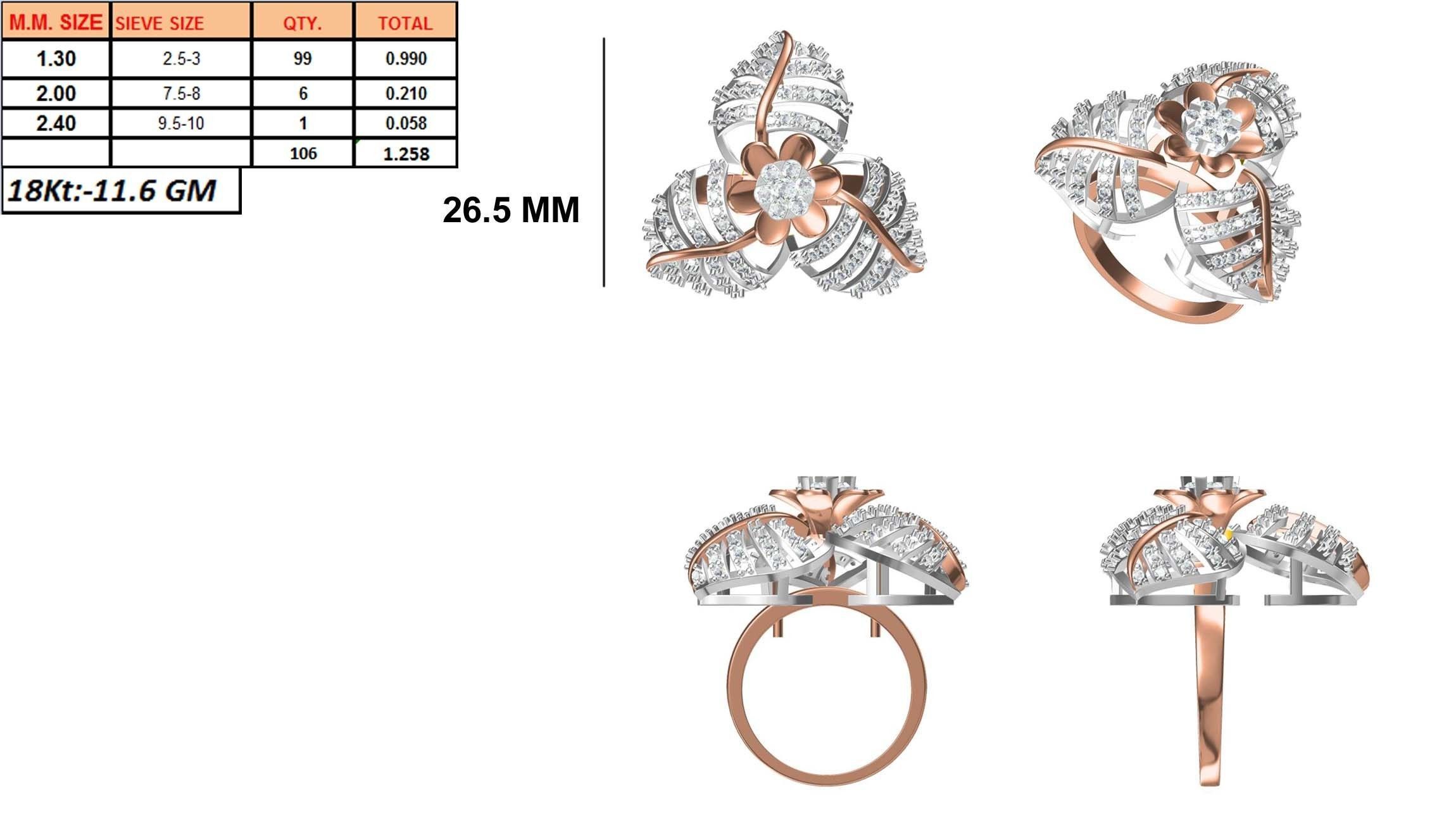 270 Women Ring jcd -jewelcad model bulk collection  3D print model_65