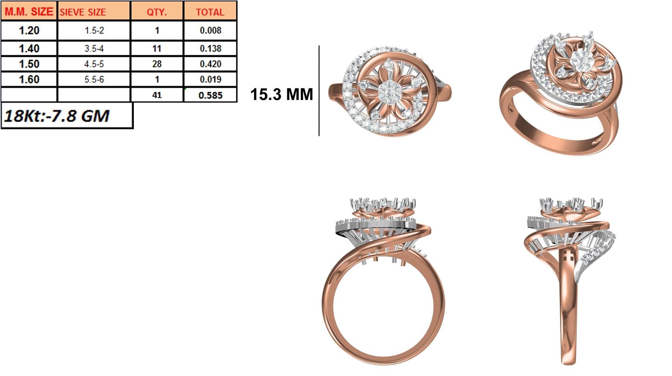 270 Women Ring jcd -jewelcad model bulk collection  3D print model_16