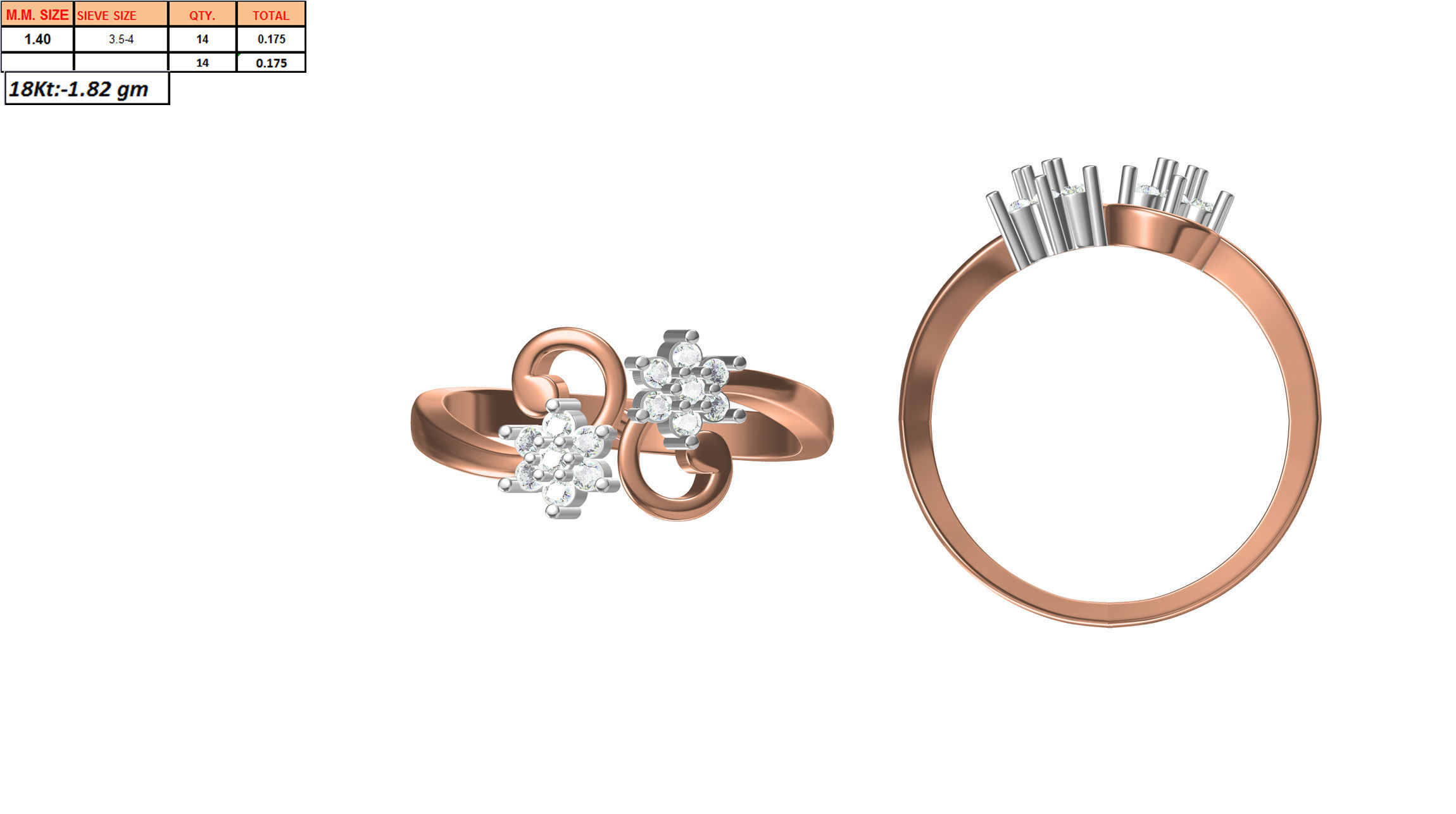 270 Women Ring jcd -jewelcad model bulk collection  3D print model_143