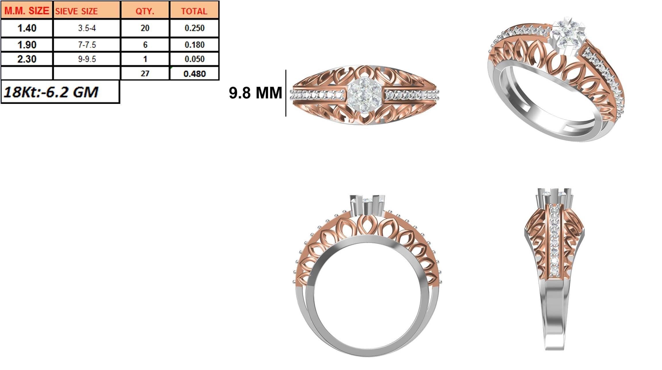 270 Women Ring jcd -jewelcad model bulk collection  3D print model_72