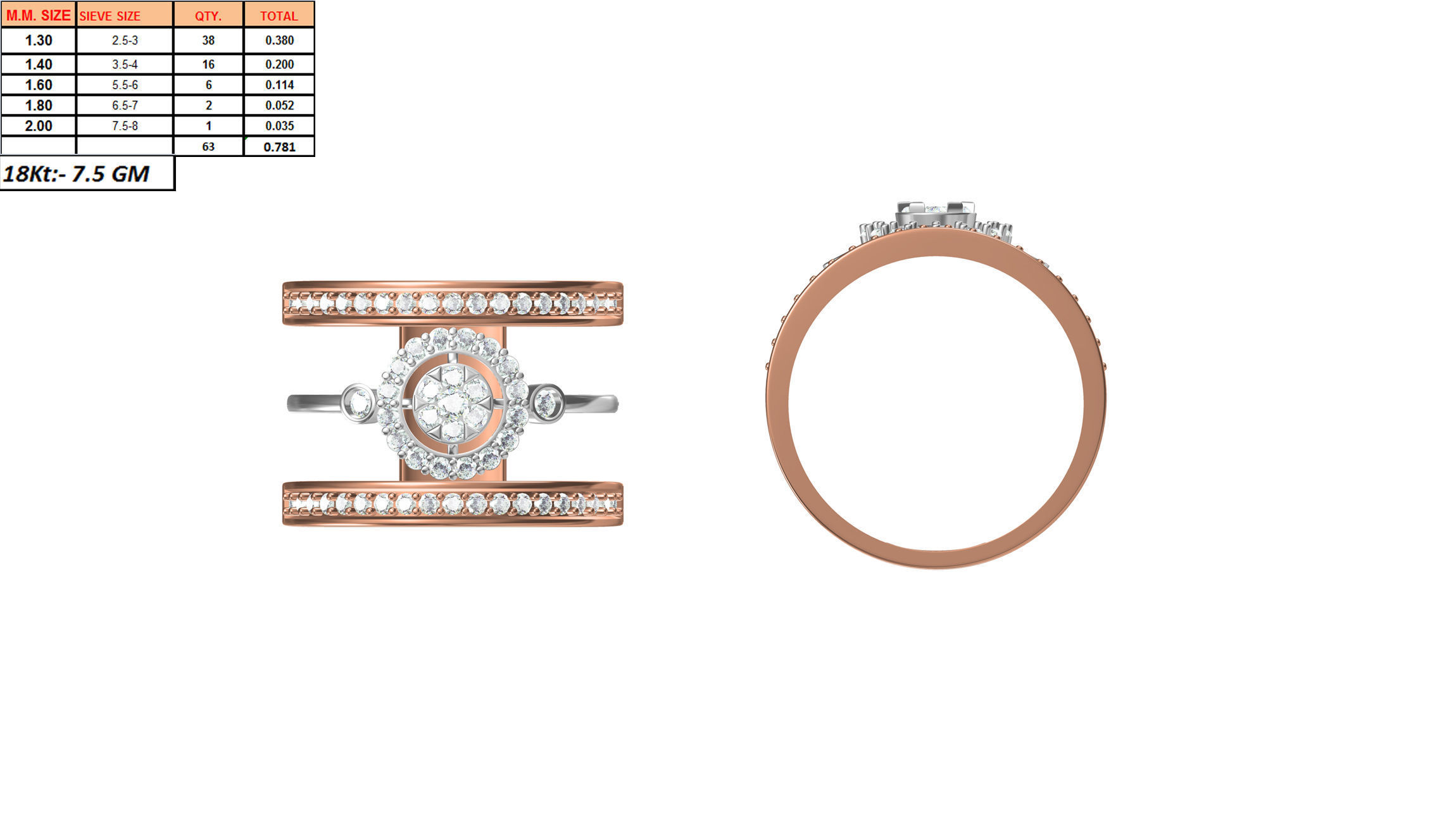 270 Women Ring jcd -jewelcad model bulk collection  3D print model_77