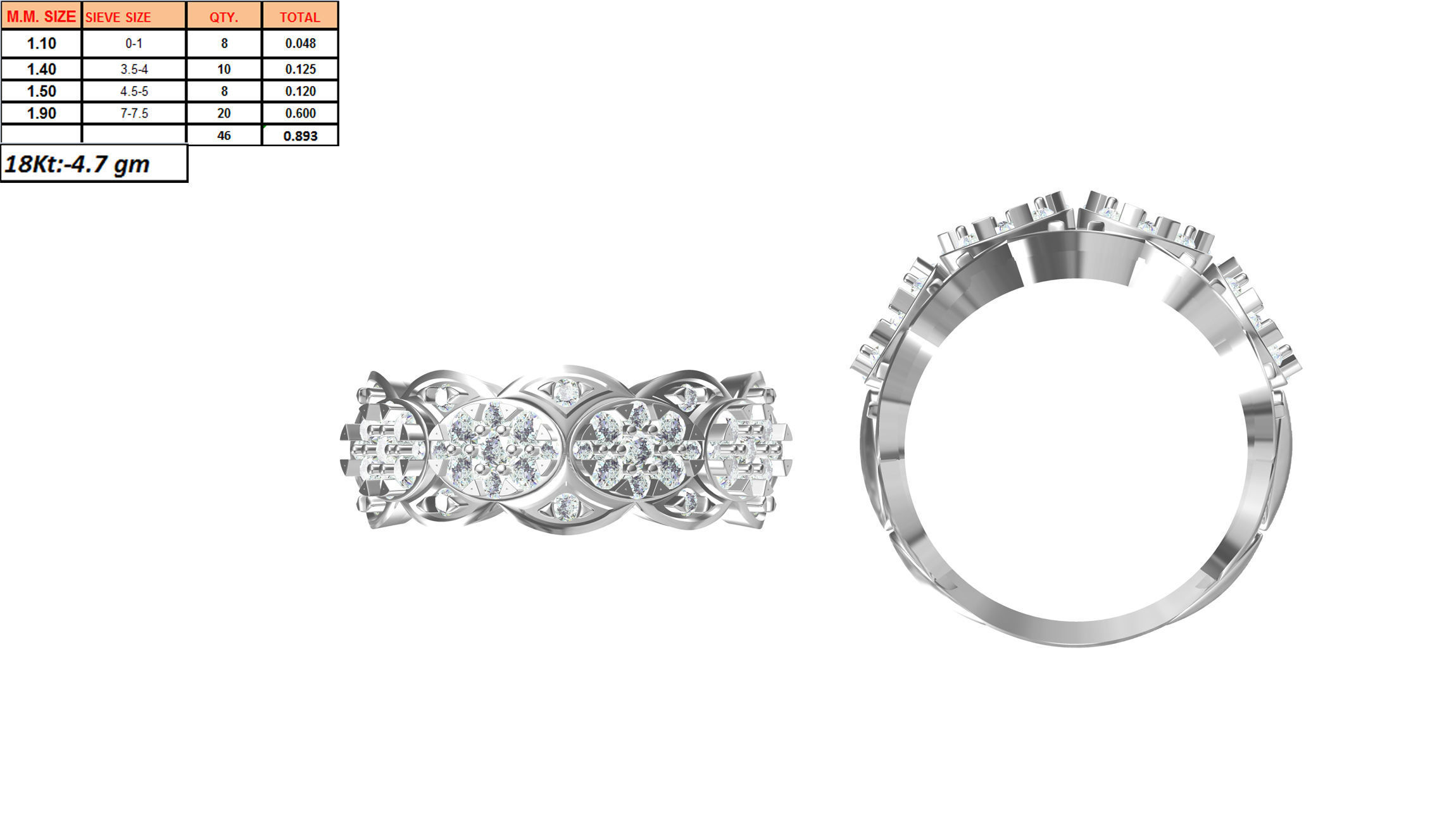 270 Women Ring jcd -jewelcad model bulk collection  3D print model_35