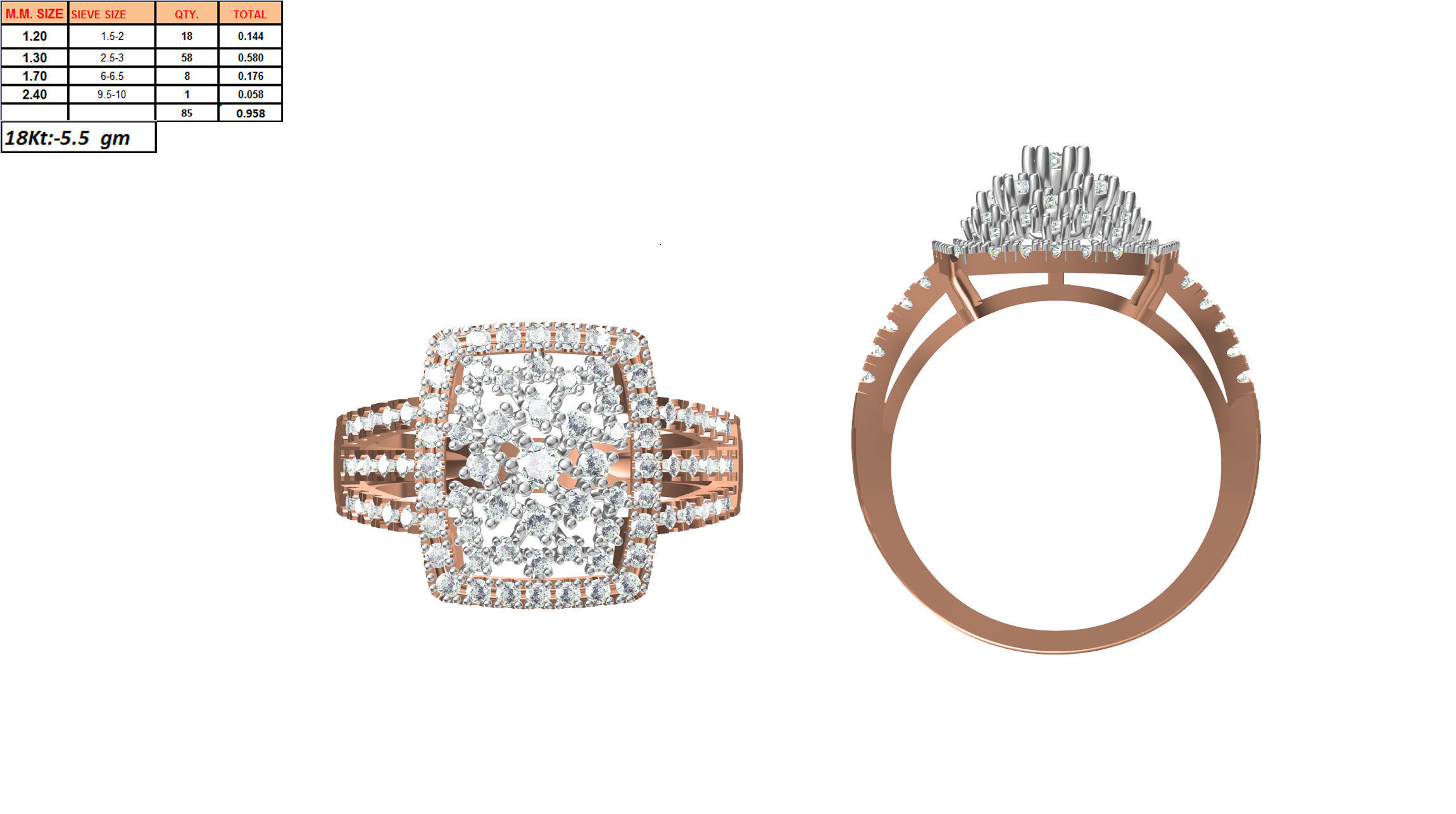 270 Women Ring jcd -jewelcad model bulk collection  3D print model_136