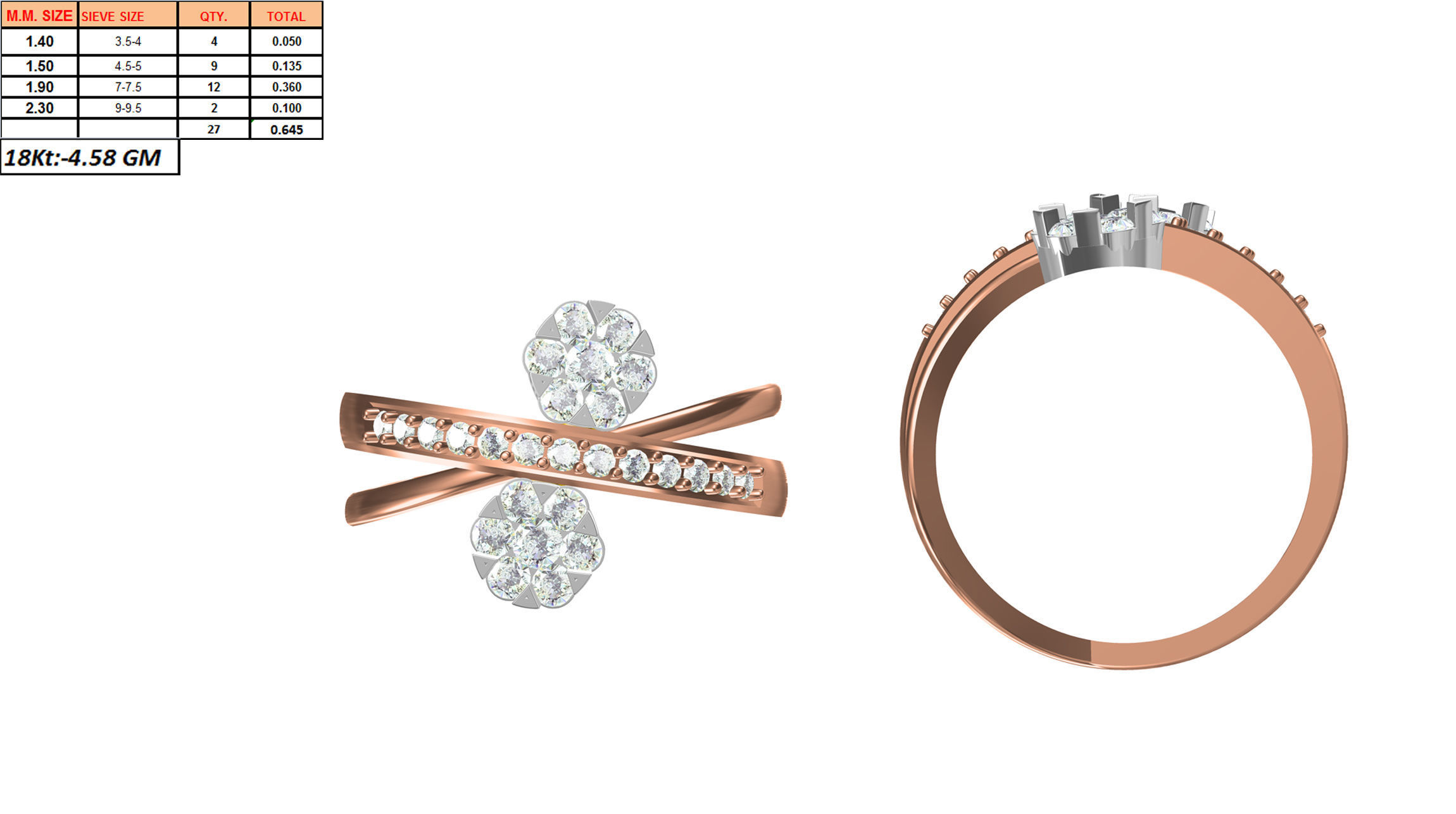 270 Women Ring jcd -jewelcad model bulk collection  3D print model_104