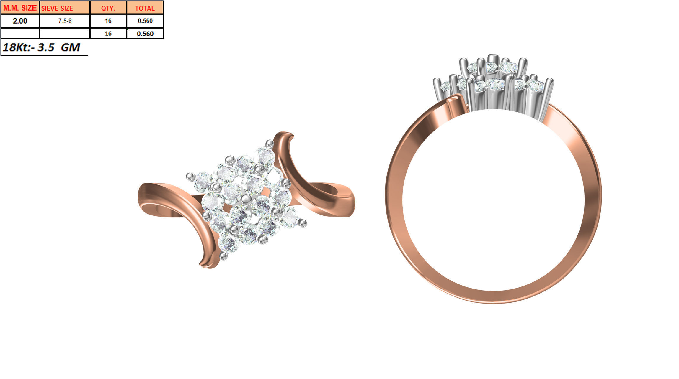 270 Women Ring jcd -jewelcad model bulk collection  3D print model_122