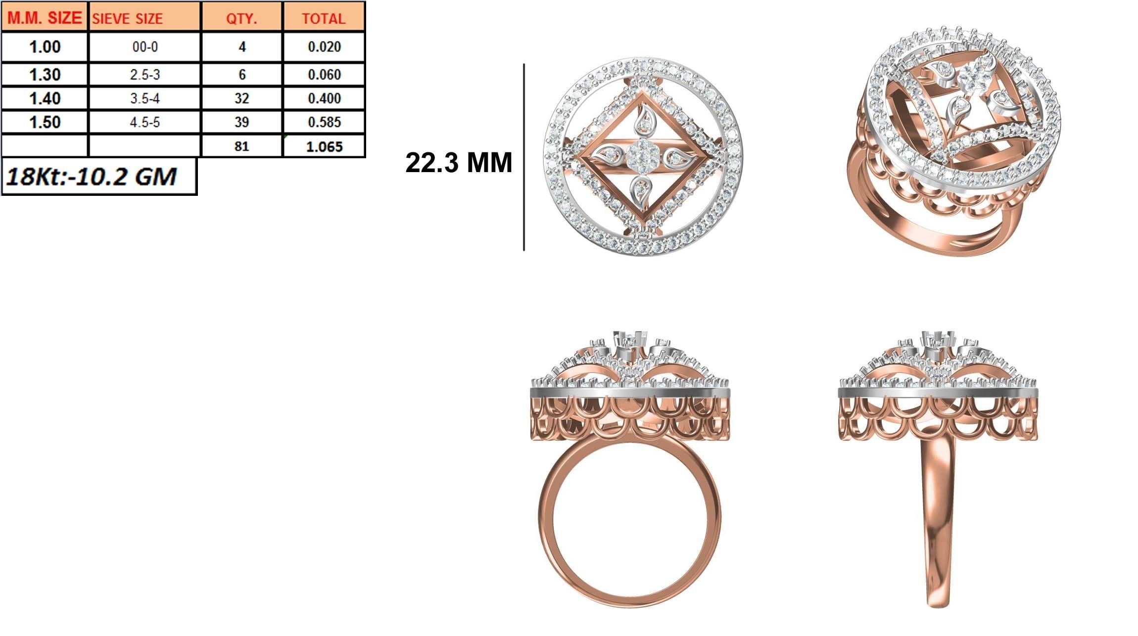 270 Women Ring jcd -jewelcad model bulk collection  3D print model_18