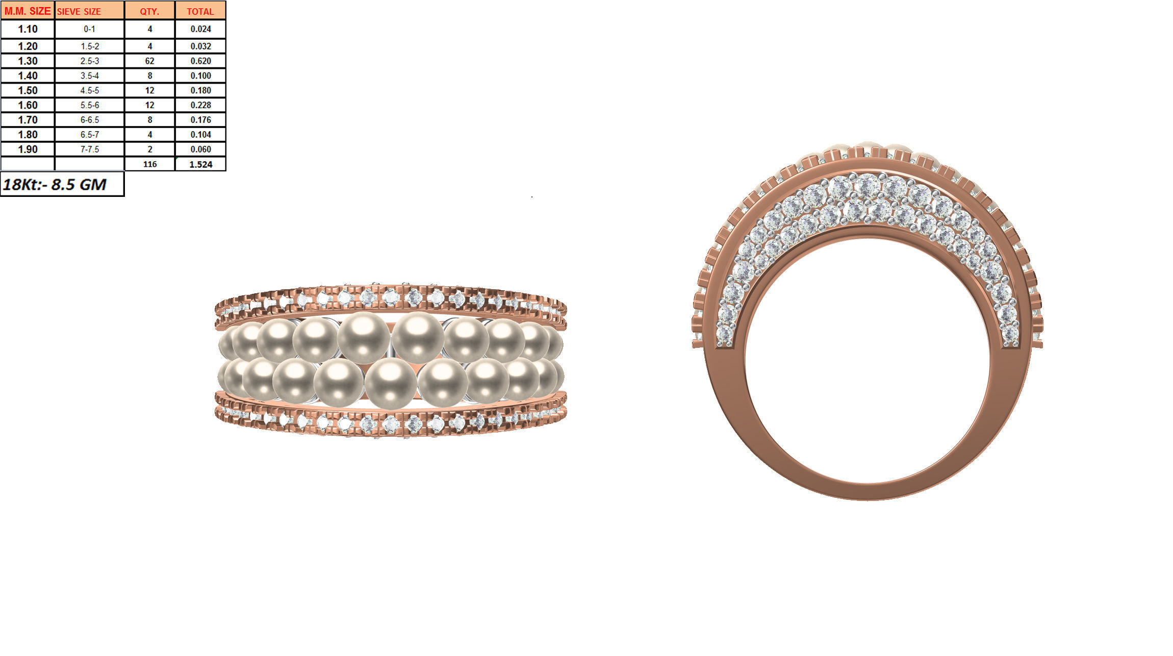 270 Women Ring jcd -jewelcad model bulk collection  3D print model_30