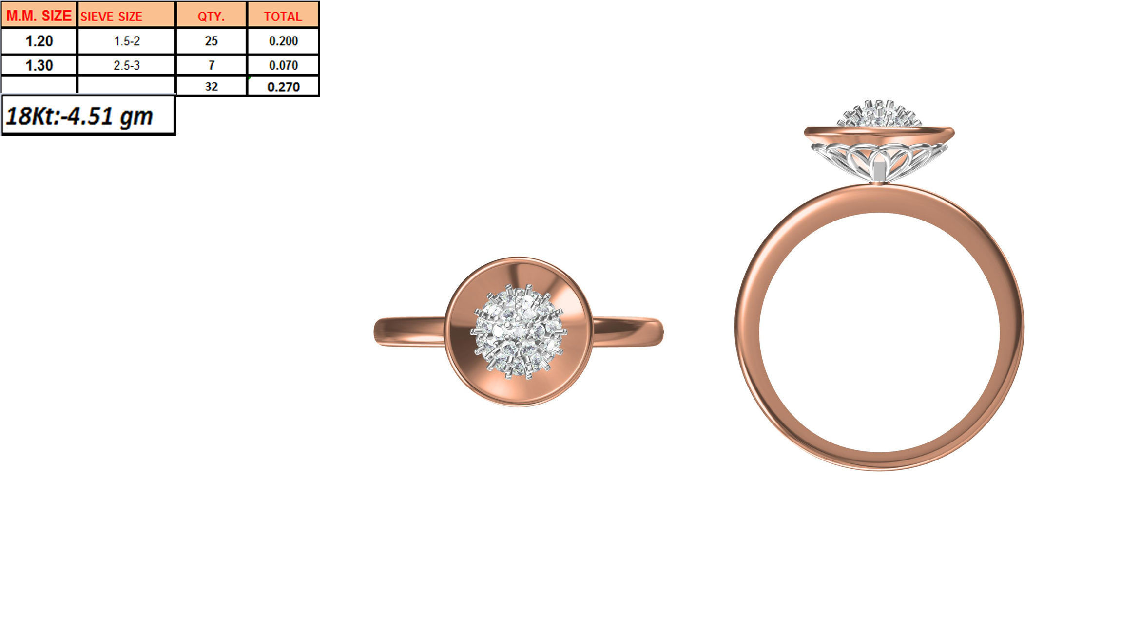 270 Women Ring jcd -jewelcad model bulk collection  3D print model_148