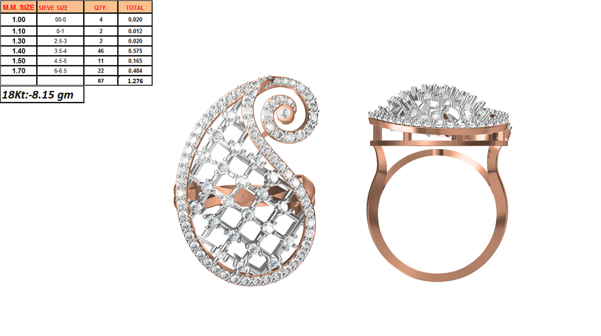 270 Women Ring jcd -jewelcad model bulk collection  3D print model_135