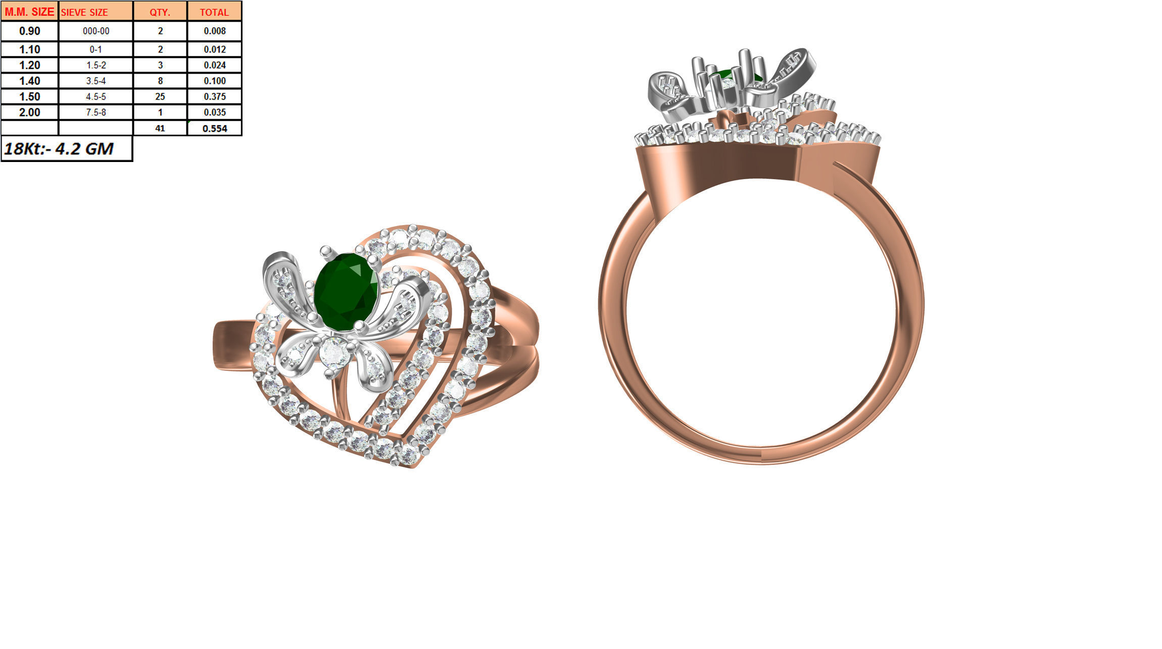 270 Women Ring jcd -jewelcad model bulk collection  3D print model_46