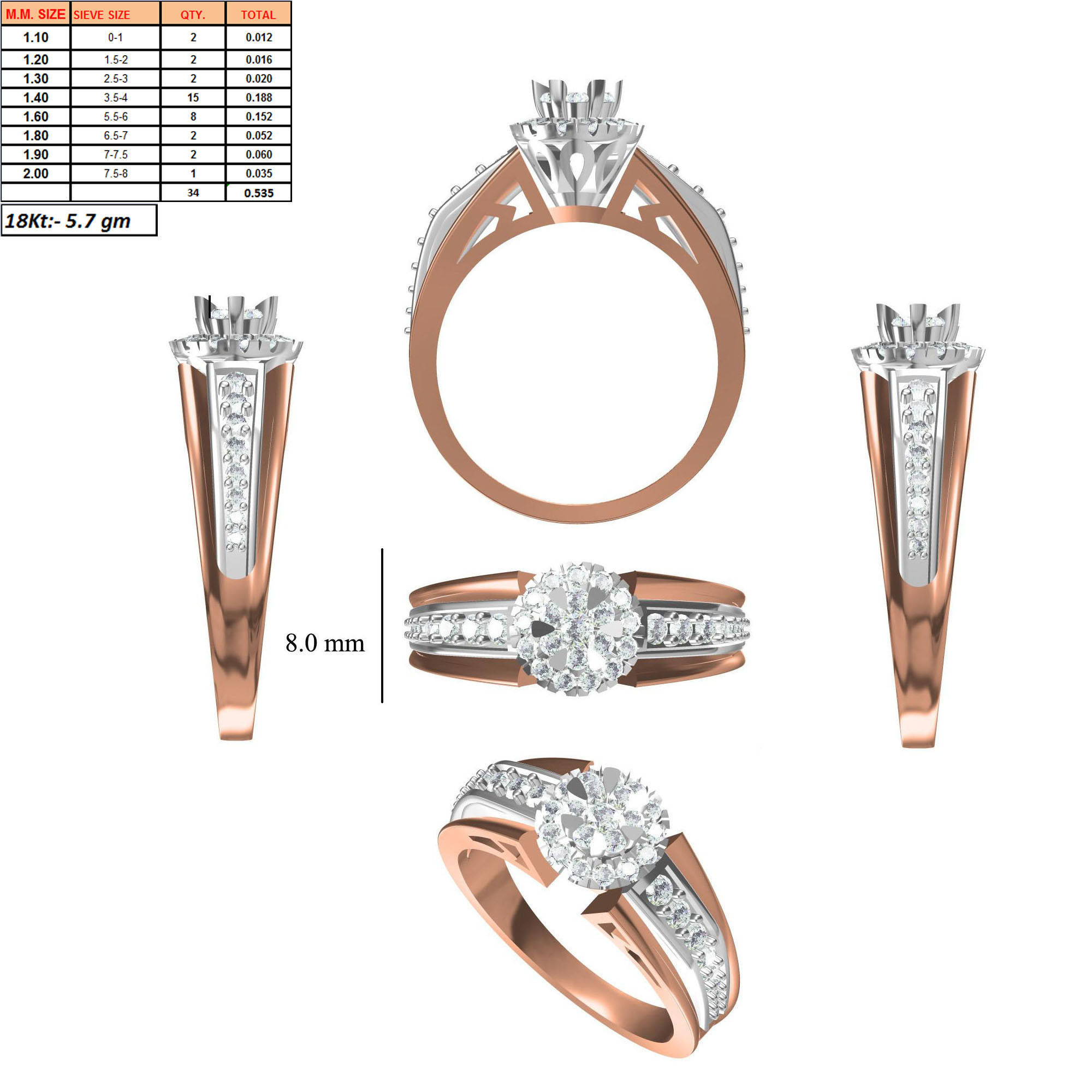 270 Women Ring jcd -jewelcad model bulk collection  3D print model_90