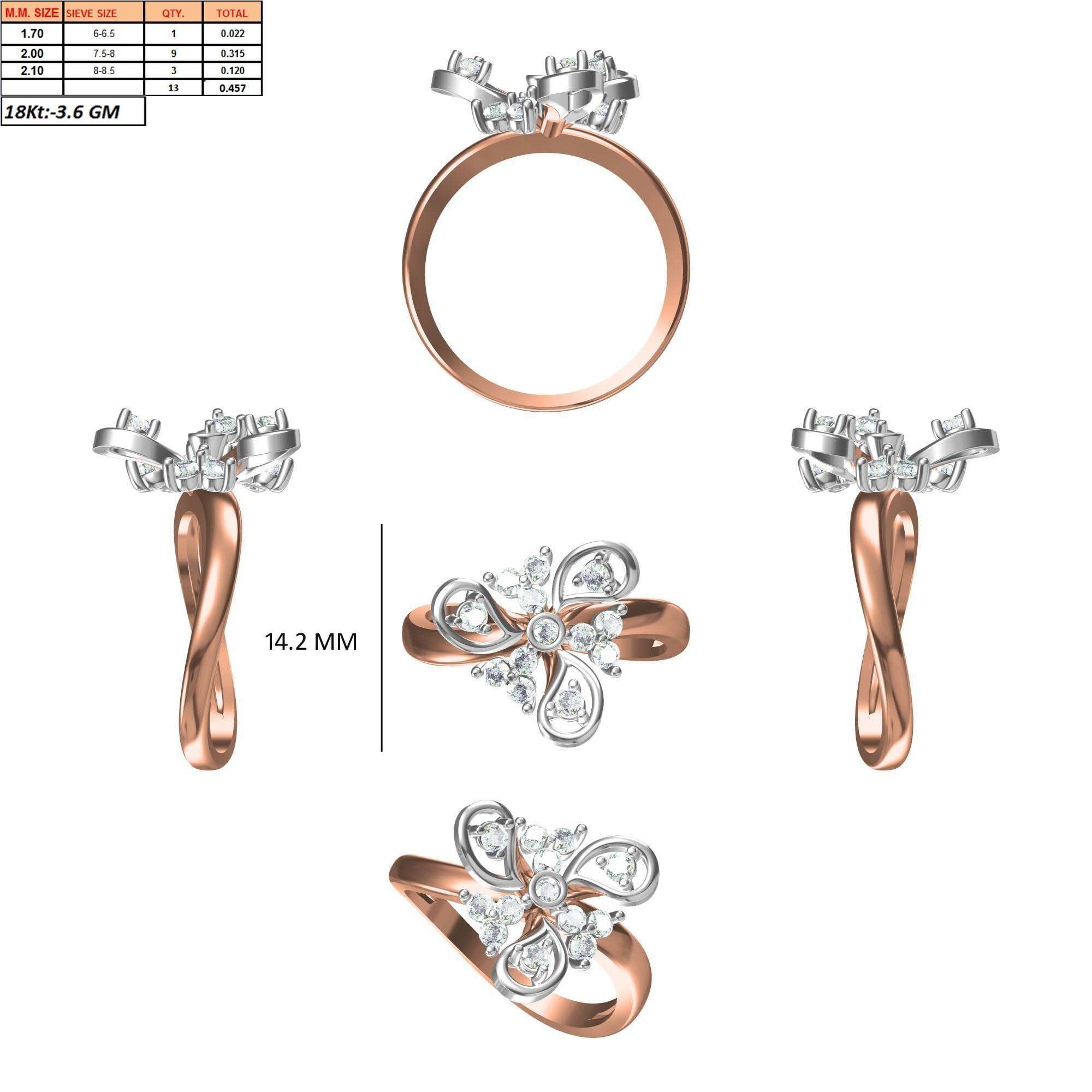 270 Women Ring jcd -jewelcad model bulk collection  3D print model_114