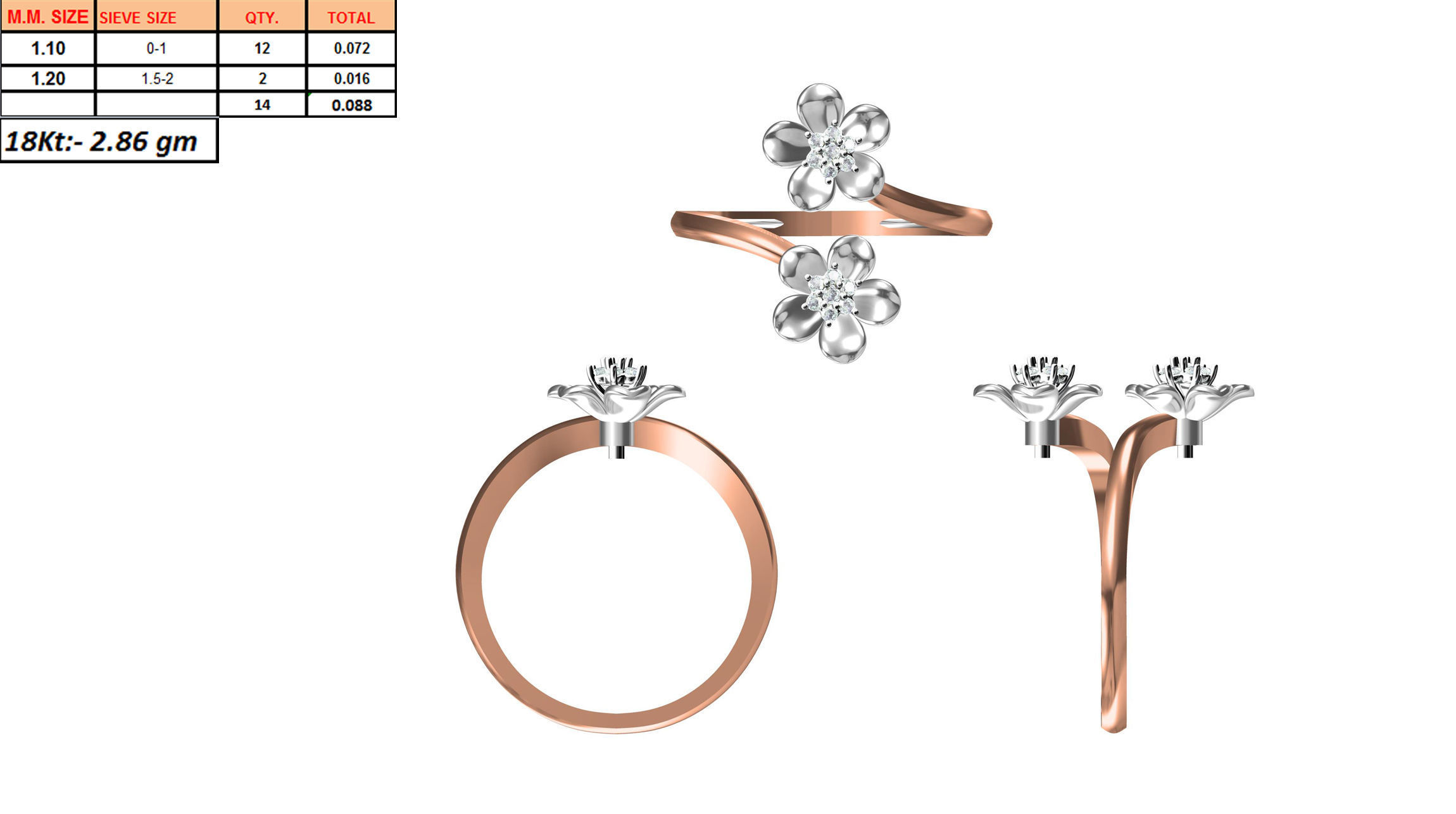 270 Women Ring jcd -jewelcad model bulk collection  3D print model_61