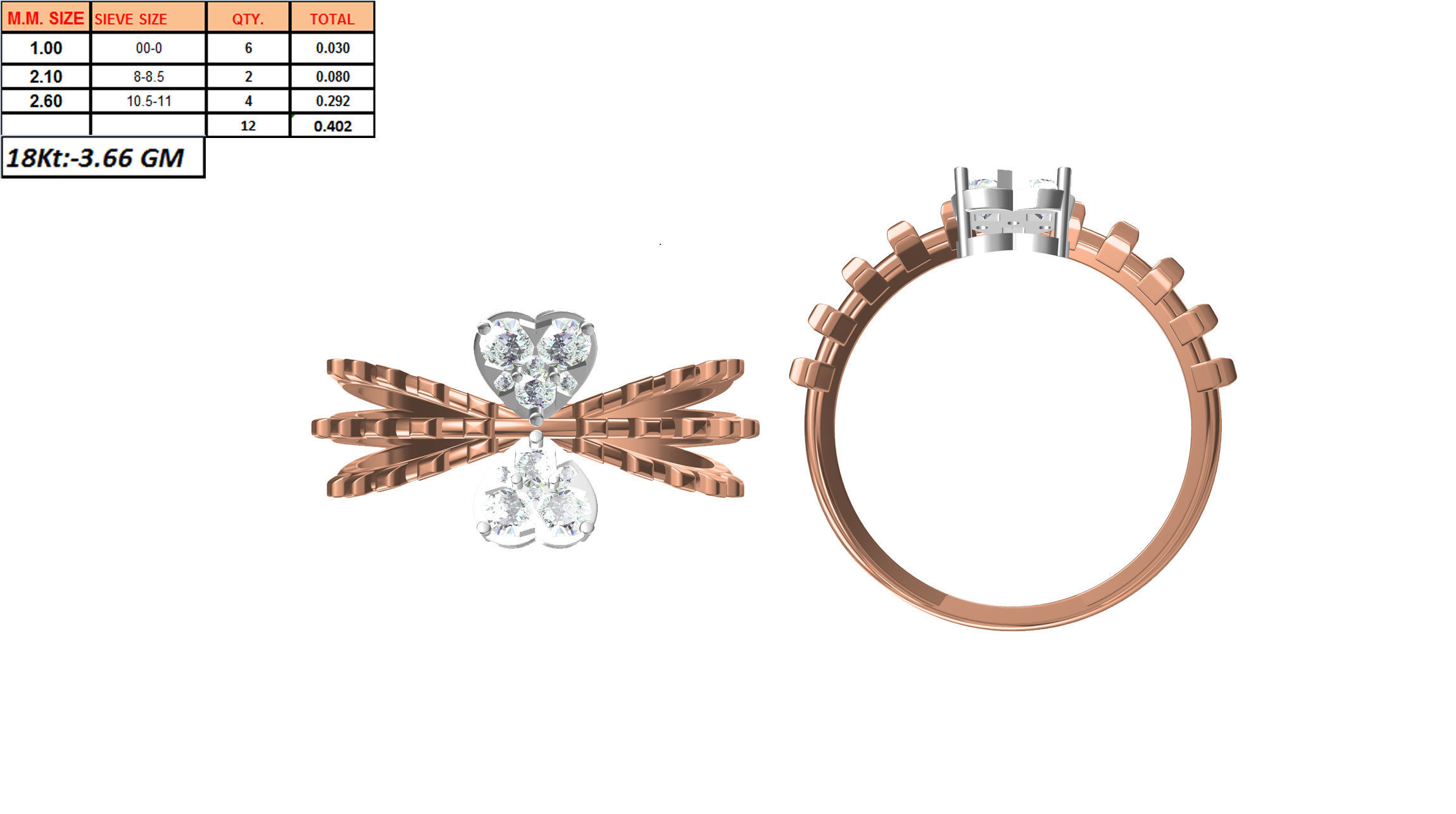 270 Women Ring jcd -jewelcad model bulk collection  3D print model_105