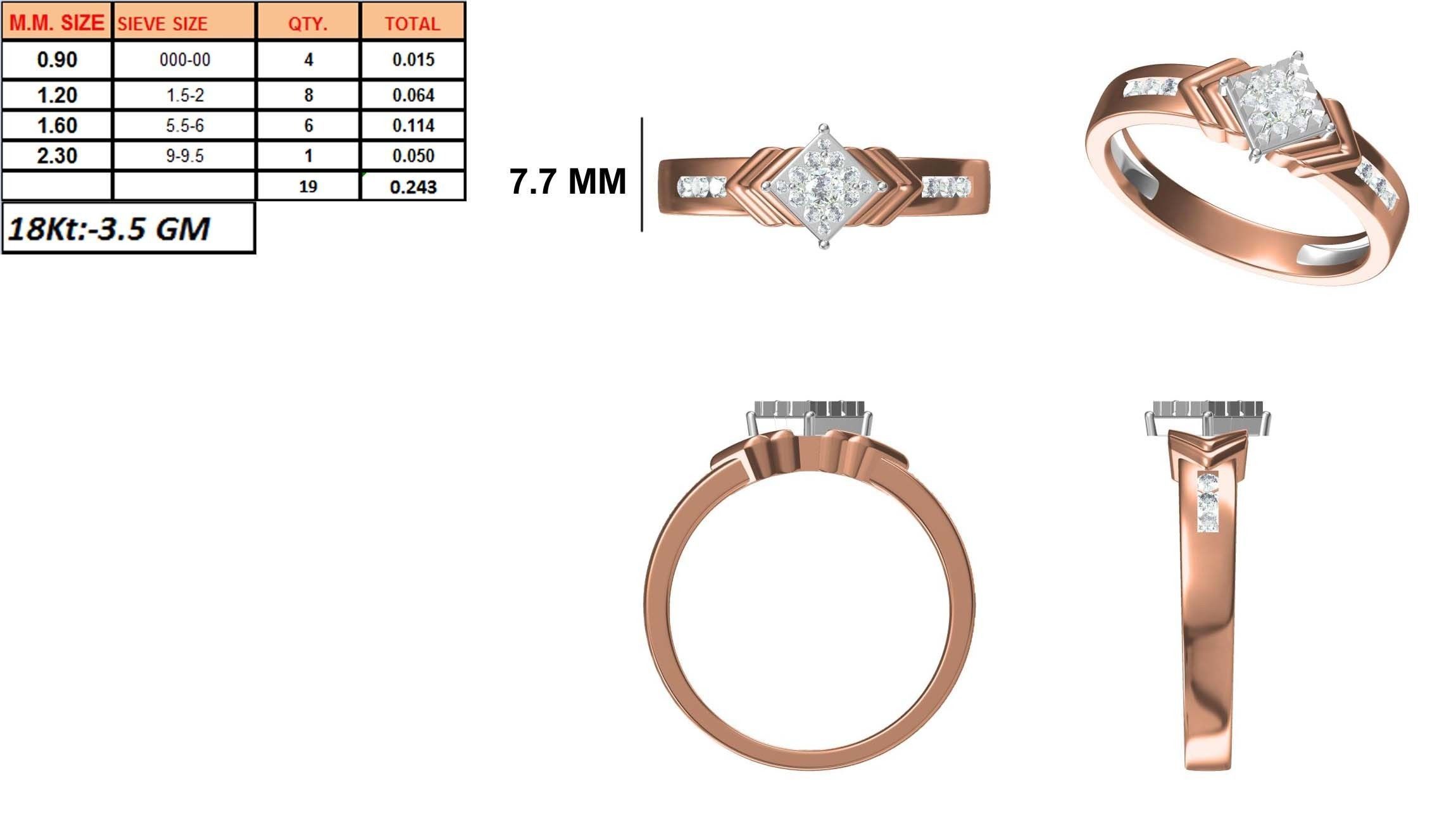 270 Women Ring jcd -jewelcad model bulk collection  3D print model_9